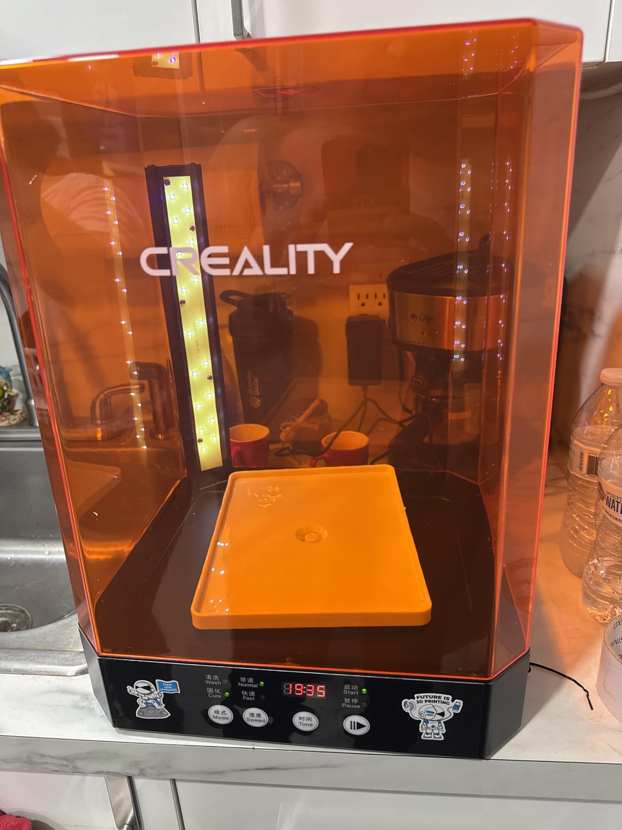 Creality Wash and Cure Station UW-03 2 in 1 Machine Resin 3D Printer Upgraded 405nm UV Curing Rotary Box Bucket for LCD/DLP/SLA Size 8.26x6.29x7.87in customer photo 1