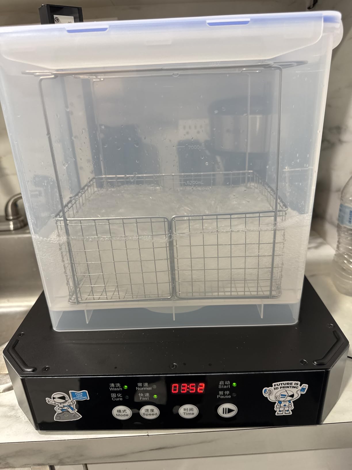 Creality Wash and Cure Station UW-03 2 in 1 Machine Resin 3D Printer Upgraded 405nm UV Curing Rotary Box Bucket for LCD/DLP/SLA Size 8.26x6.29x7.87in customer photo 2