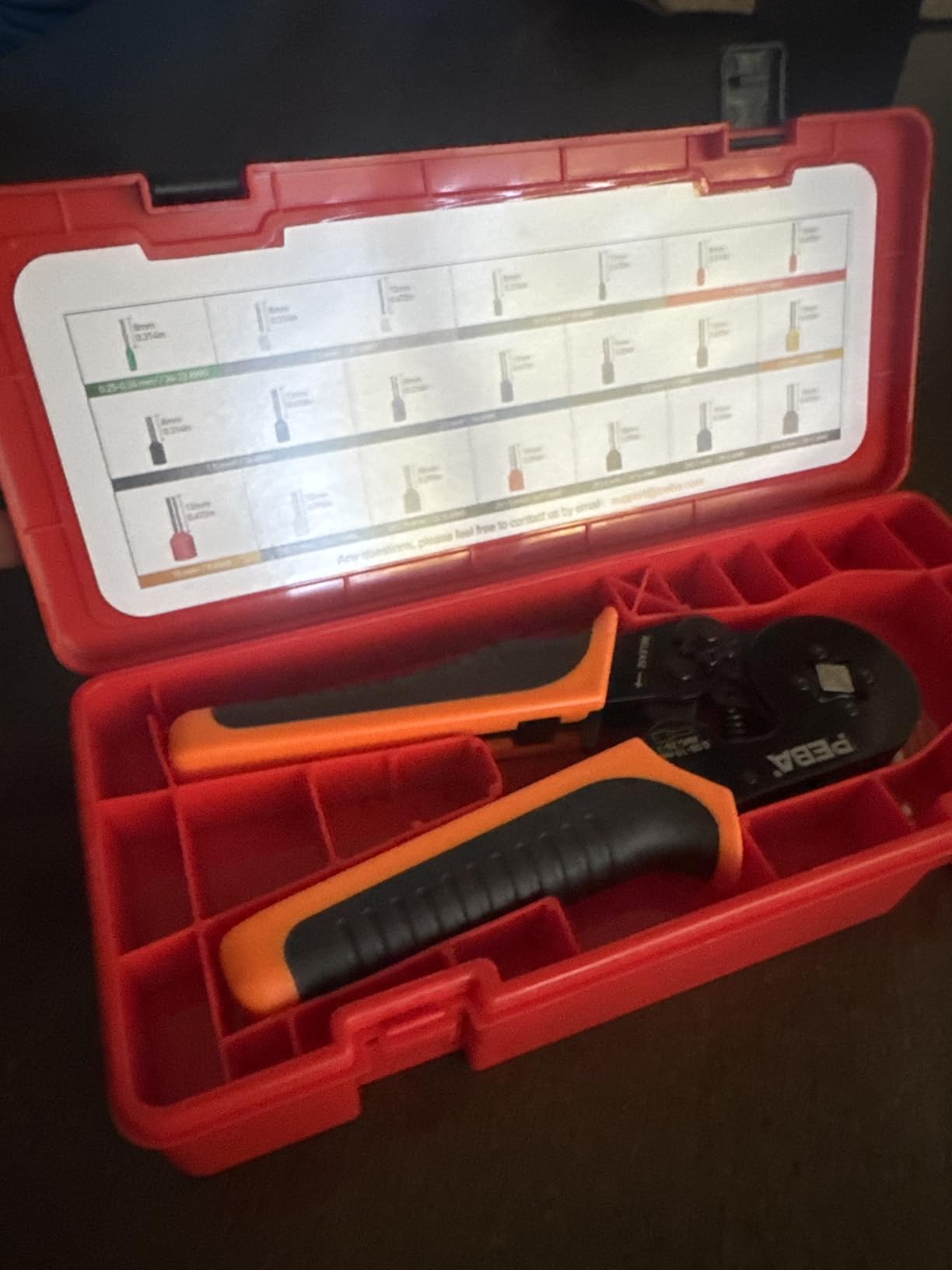 PEBA Ferrule Crimping Tool Kit, 21 Sizes Tinned Copper Wire Ferrules, Square Ratcheting Crimper AWG 28-7, Self-Adjusting Electrical Crimp Tool with Double-Layer Storage Case for Professional Wiring customer photo 1