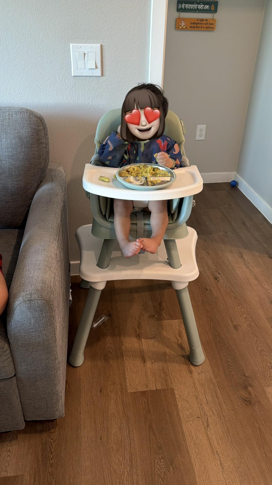 Jeep Milestone 6-in-1 High Chair by Delta Children - Converts to Stool, Booster Seat, Toddler Chair, Activity Table and Desk and Chair, Sage Green customer photo 2