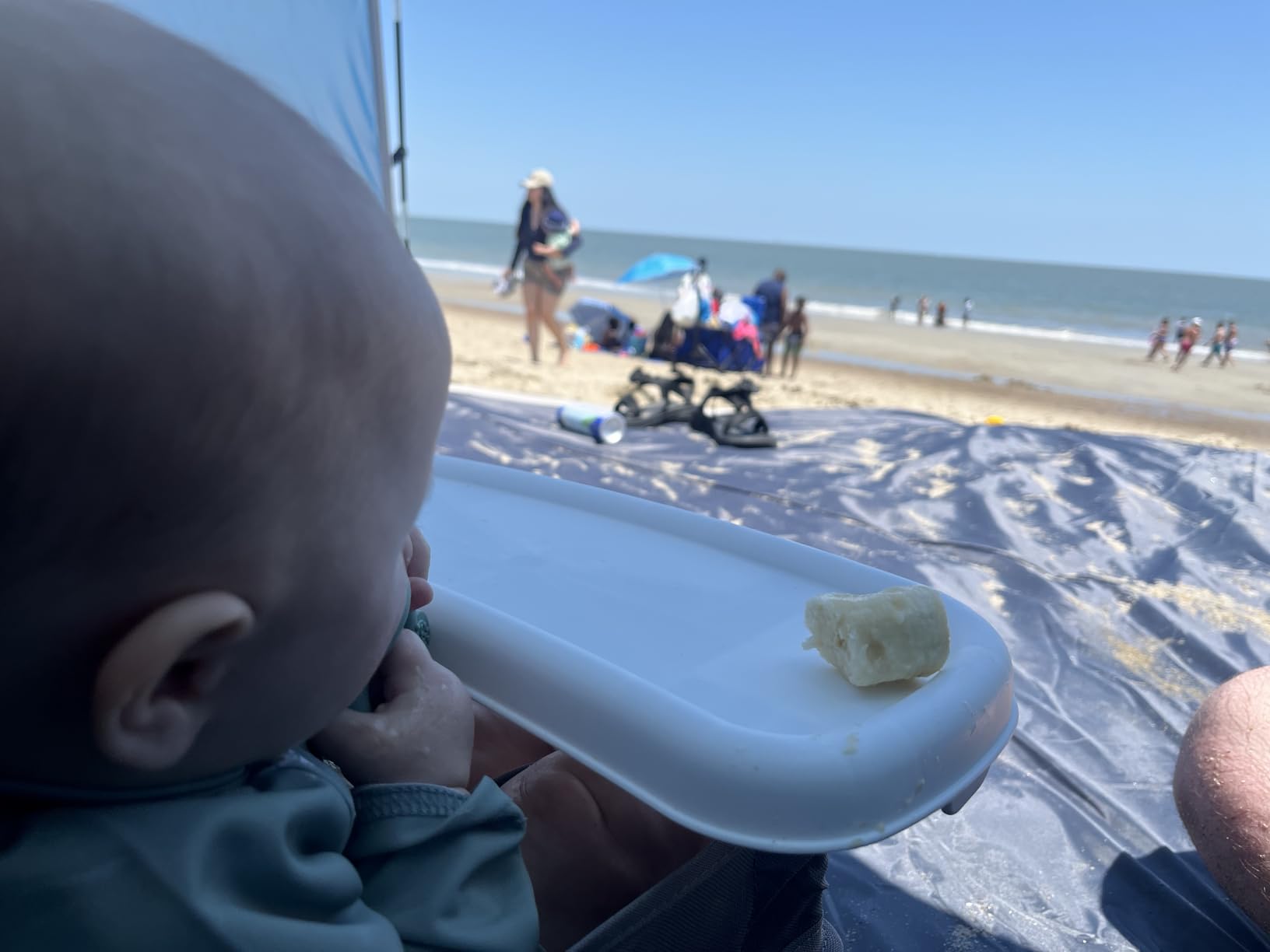 Bright Starts Pop N Sit Portable Booster Seat, 3-in-1 Floor Seat, Travel High Chair & Toddler Booster with Feeding Tray - Grey, 6 Months to 3 Years customer photo 2