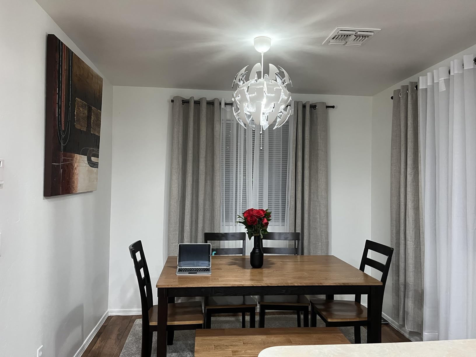 Signature Design by Ashley Gesthaven Casual Dining Table, Bench and 4 Ladderback Chairs, Seats 6, Wood, 36