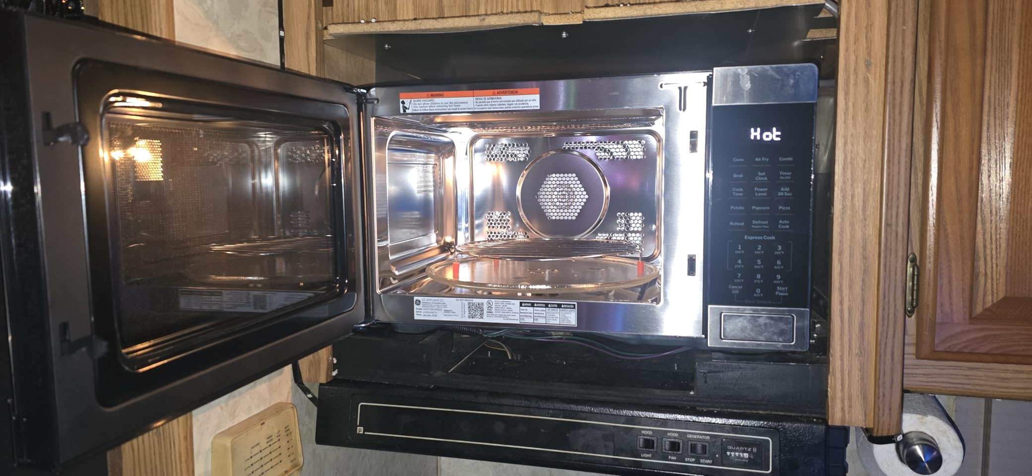 GE 4-in-1 Countertop Microwave Oven, 1.0 Cu Ft, 1050W Convection Microwave with Air Fry & Broil, Compact and Quiet, Stainless Steel, Ideal for Apartments, Dorms & Offices, GCST10A1WSS customer photo 1
