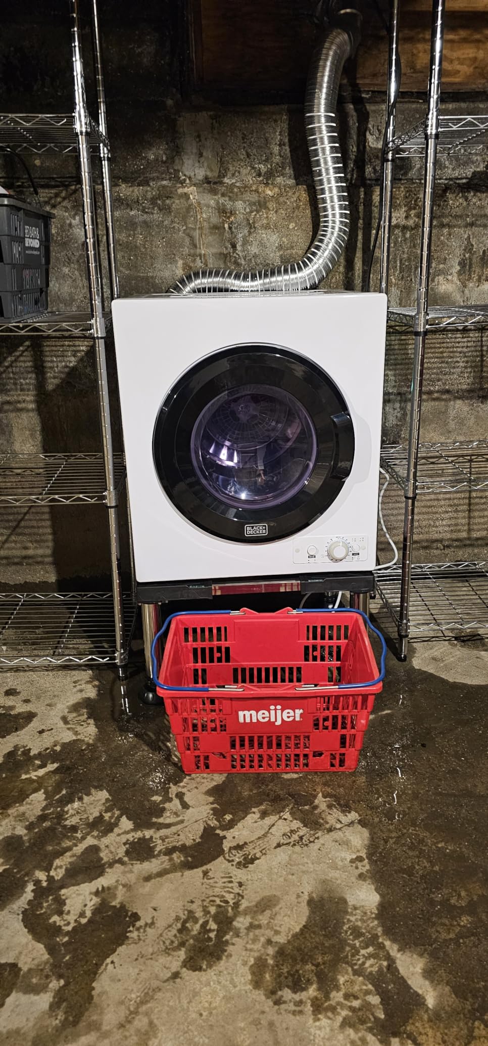 BLACK+DECKER 7.0 Cu. Ft. Front Load Electric Dryer with LED Display, 5 Sensor and Manual Dry Selections, BLD67ME, White customer photo 1