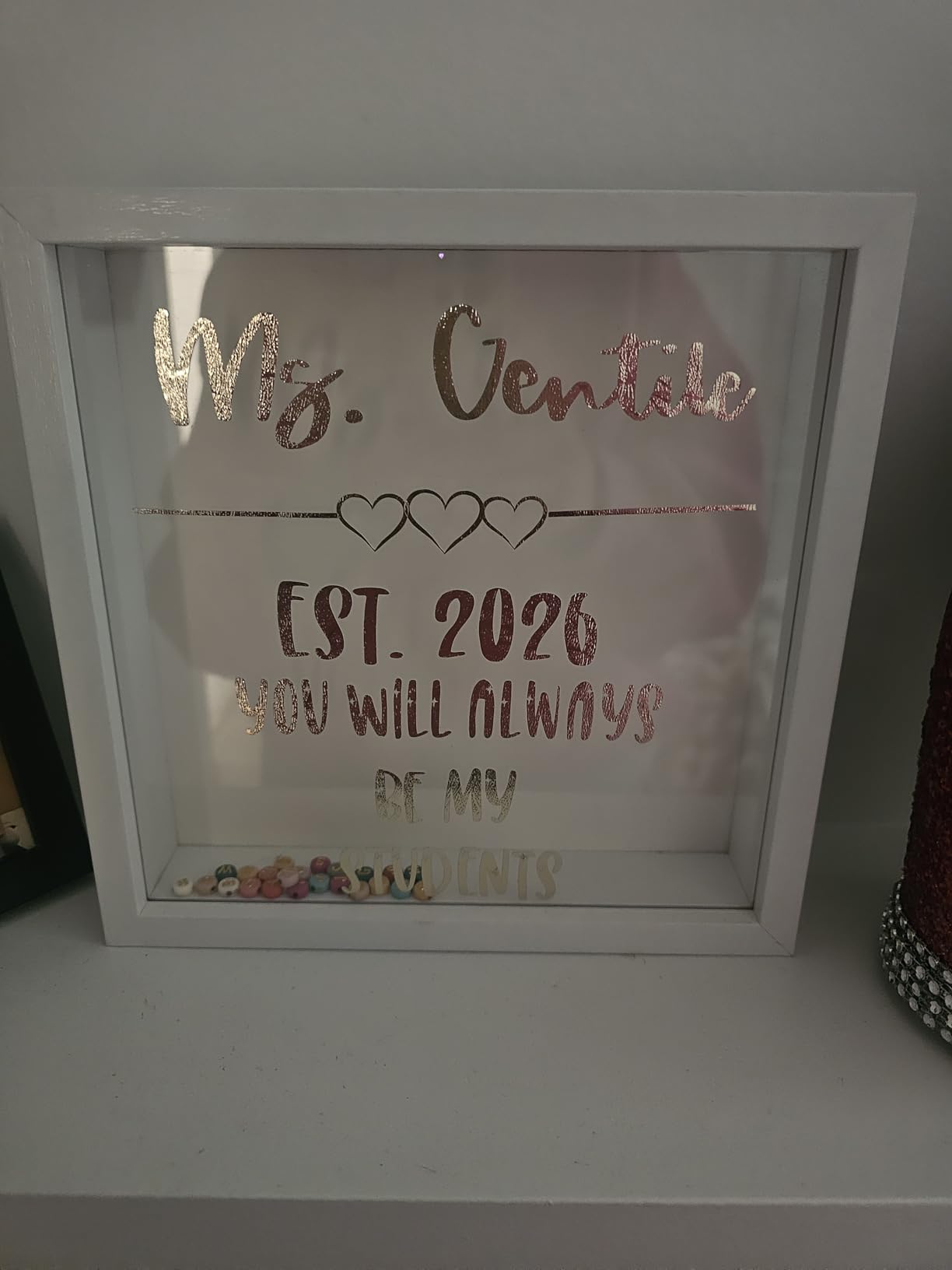 Upgraded 8x10 Shadow Box Display Frame with Top Slot, MDF and Acrylic Panel, Case for DIY 3D Travel Memorabilia Crafts Tickets Pictures Dry Flowers Awards Medals Shells Piggy Bank, White customer photo 2