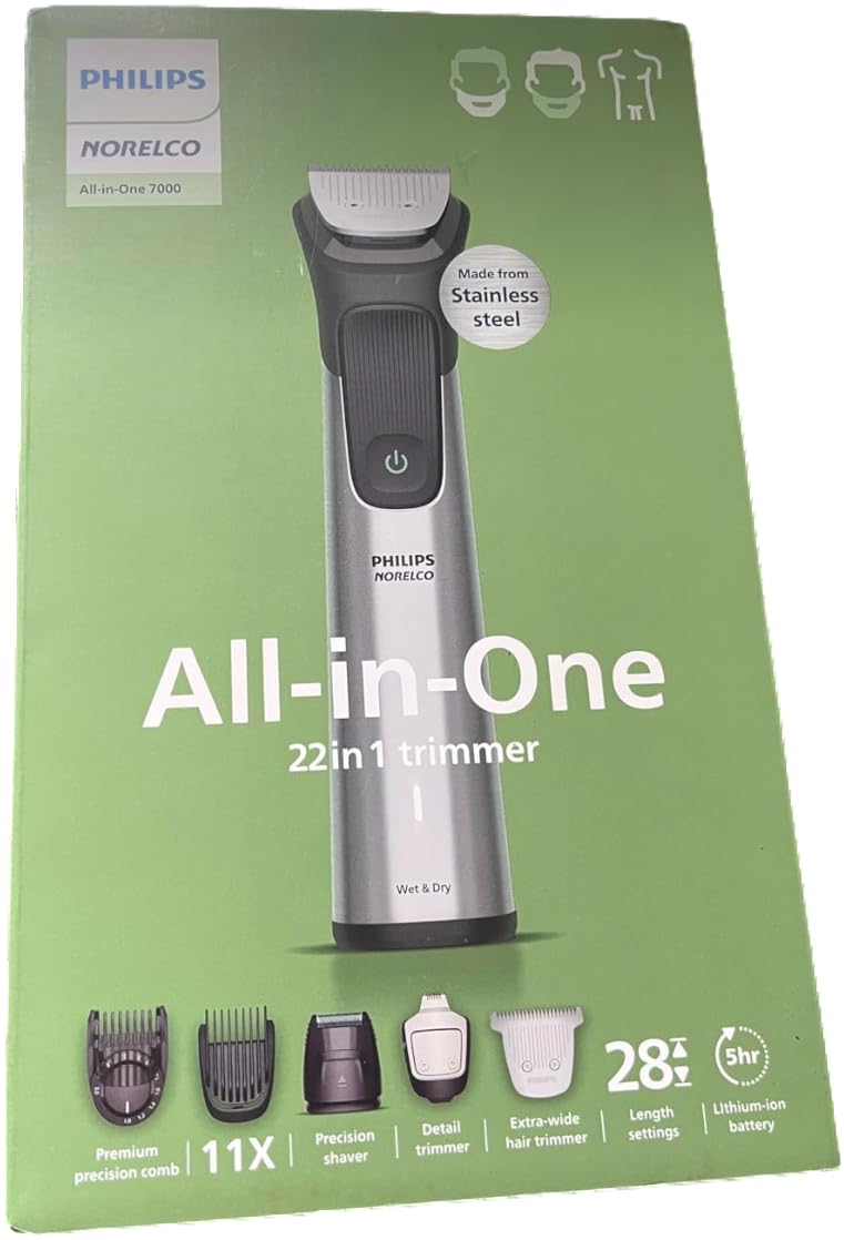 Philips Norelco All-in-One Series 7000 23-Piece Trimmer - Electric Shaver and Clipper for Face, Beard, Head & Body, Self-Sharpening Titanium Blades, 26 Length Settings (0.5-16 mm), MG7970/49 customer photo 1