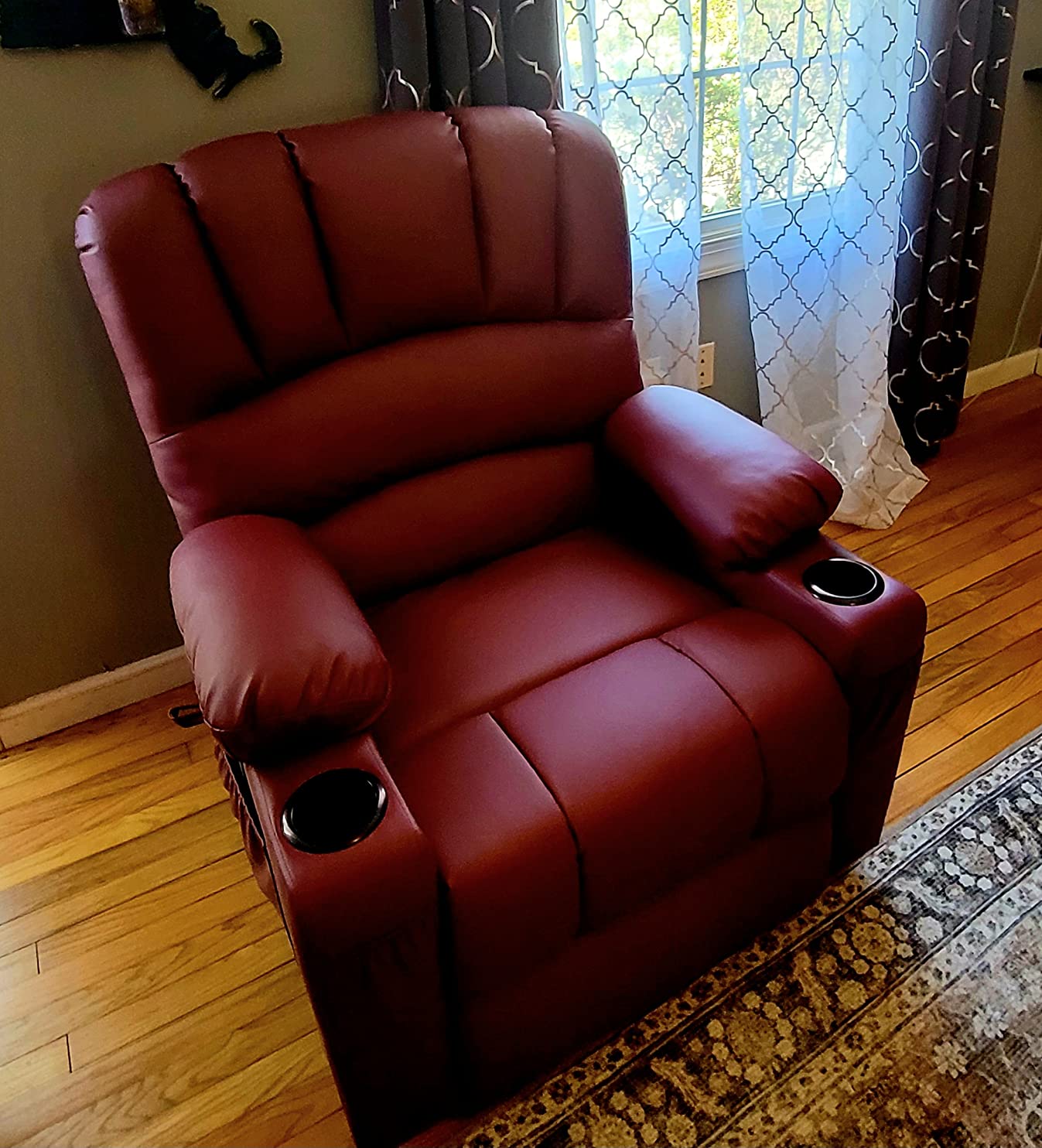 MCombo Oversized Power Lift Recliner Chair for Elderly, Lift Chair with Heat and Massage, Lift Recliner for Big and Tall, Cup Holders, USB & Type C Ports, Faux Leather R7092 (Dark Brown, Oversize) customer photo 2