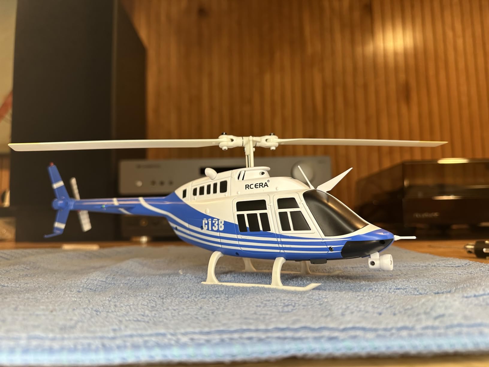 C138 206 Remote Controlled Helicopter Aircraft Plane Drone RC Heli Single Rotor No Ailerons 6CH 6-Axis Gyroscope Altitude Hovering W/Optical Flow Localization 2Battery for Adults Beginners (Blue ) customer photo 1