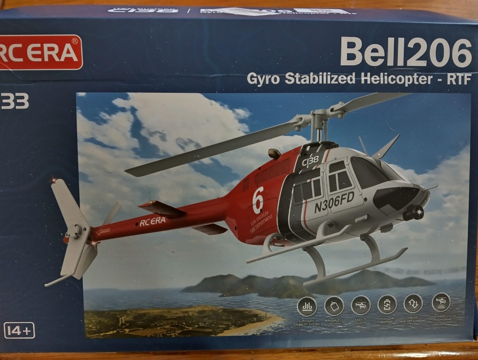C138 Remote Control Helicopter, Bell206 Helicopter 2.4GHz 4CH Single Propeller Aileron RC Aircraft One Click Roll Takeoff and Landing Six-axis Gyroscope, Air Pressure Setting customer photo 1