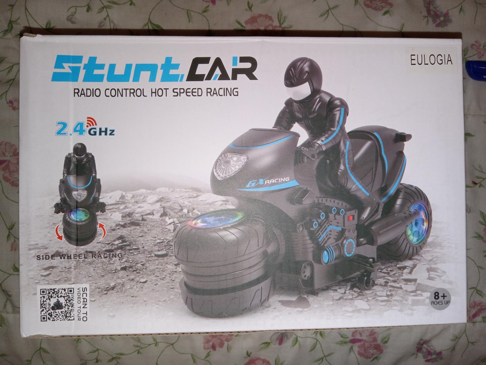 Remote Control Motorcycle Toys New Upgraded RGB Wheels Lights, RC Motorbike with 2-in-1 Remote, Gesture Sensing Stunts Dirt Bike, 360 Rotating High Speed Motocross Car for Boys Girls Gift customer photo 2