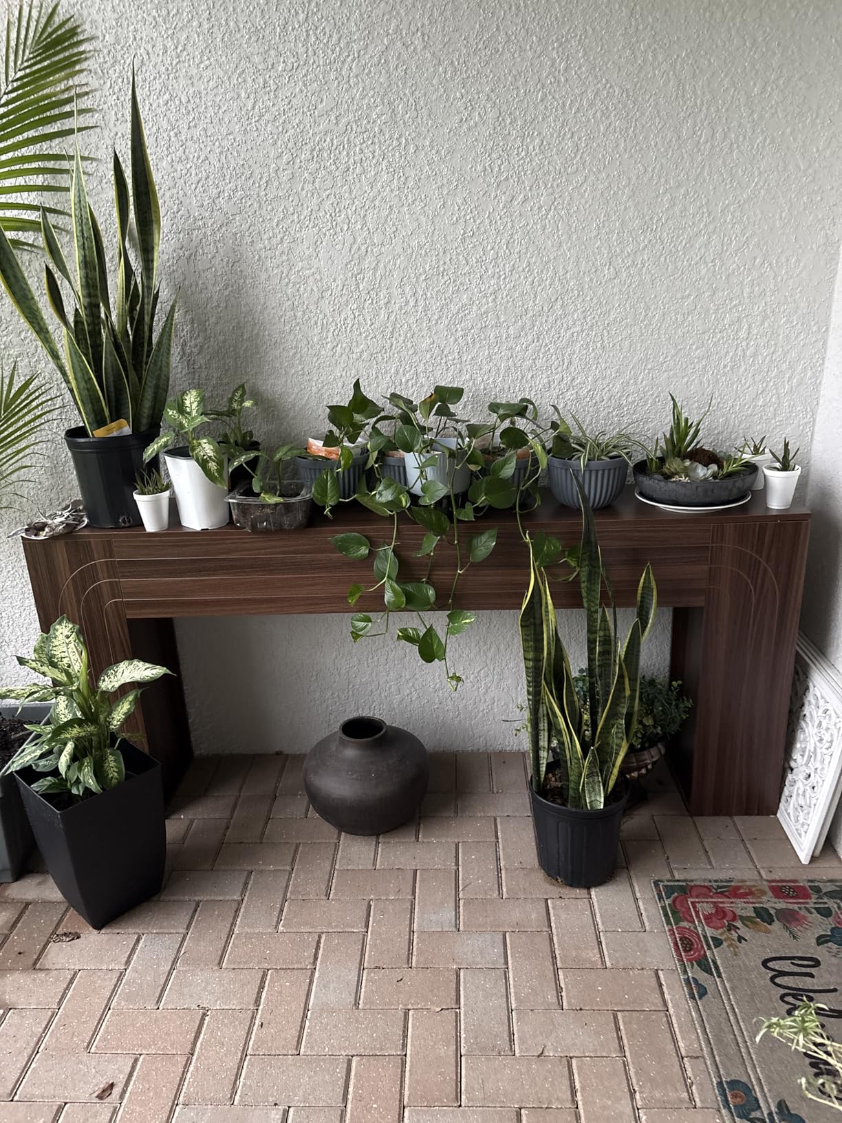 FATORRI Console Table for Entryway Storage, Wood Sofa Tables for Living Room, Couch Table with 2 Drawers for Hallway (47.2 inch, Light Walnut) customer photo 2