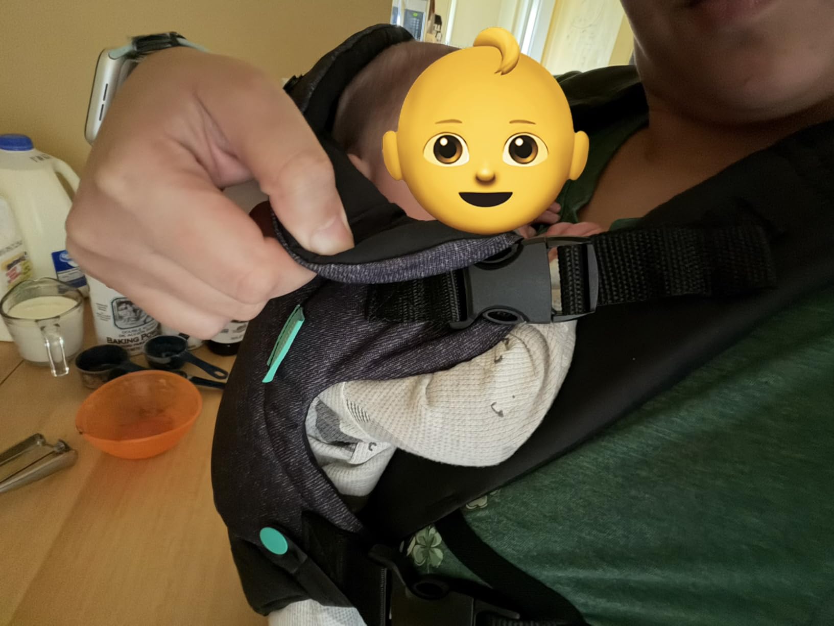 Infantino Flip 4-in-1 Convertible Baby Carrier, Adjustable, Ergonomic Hands Free Babywearing, Registry Essential, Carrier for Newborn to Toddler, Floral Navy customer photo 2