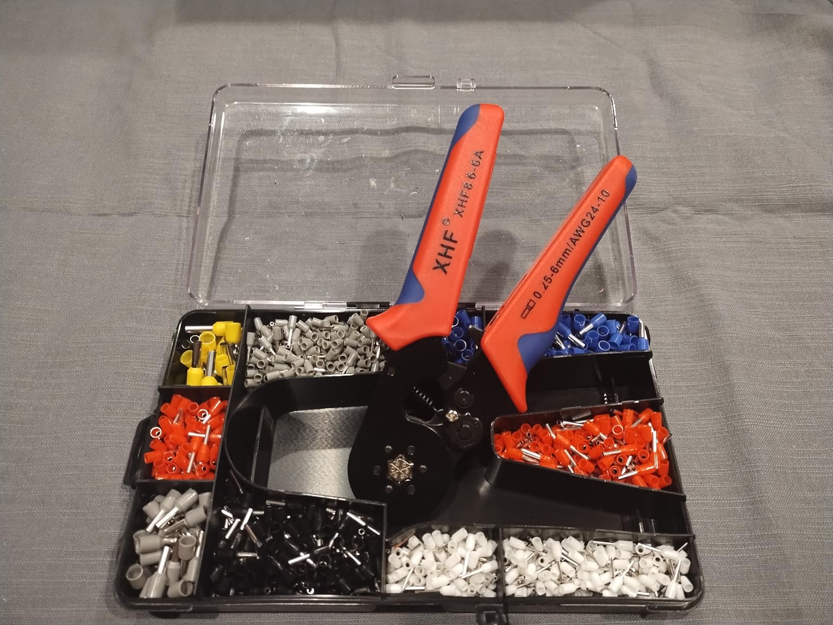 XHF 1700 PCS Ferrule Crimping Tool Kit with Hexagonal Ferrule Crimper Insulated Wire End Ferrules Terminals customer photo 2