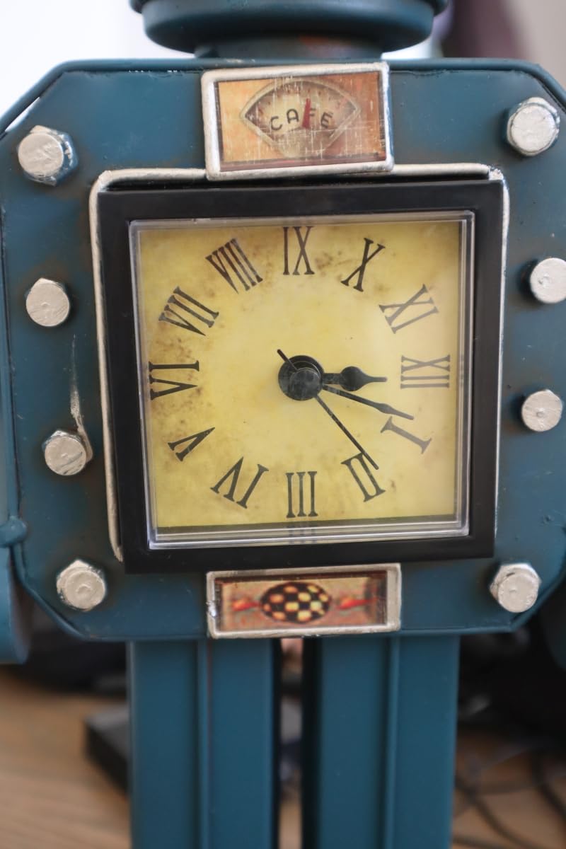 Robot Automatons Vintage Clock Bot Craft Cartoon Droid Model for Desktop Home Bedroom Office Robot Collection Boys Man Steampunk Festival Surprise Presents customer photo 2