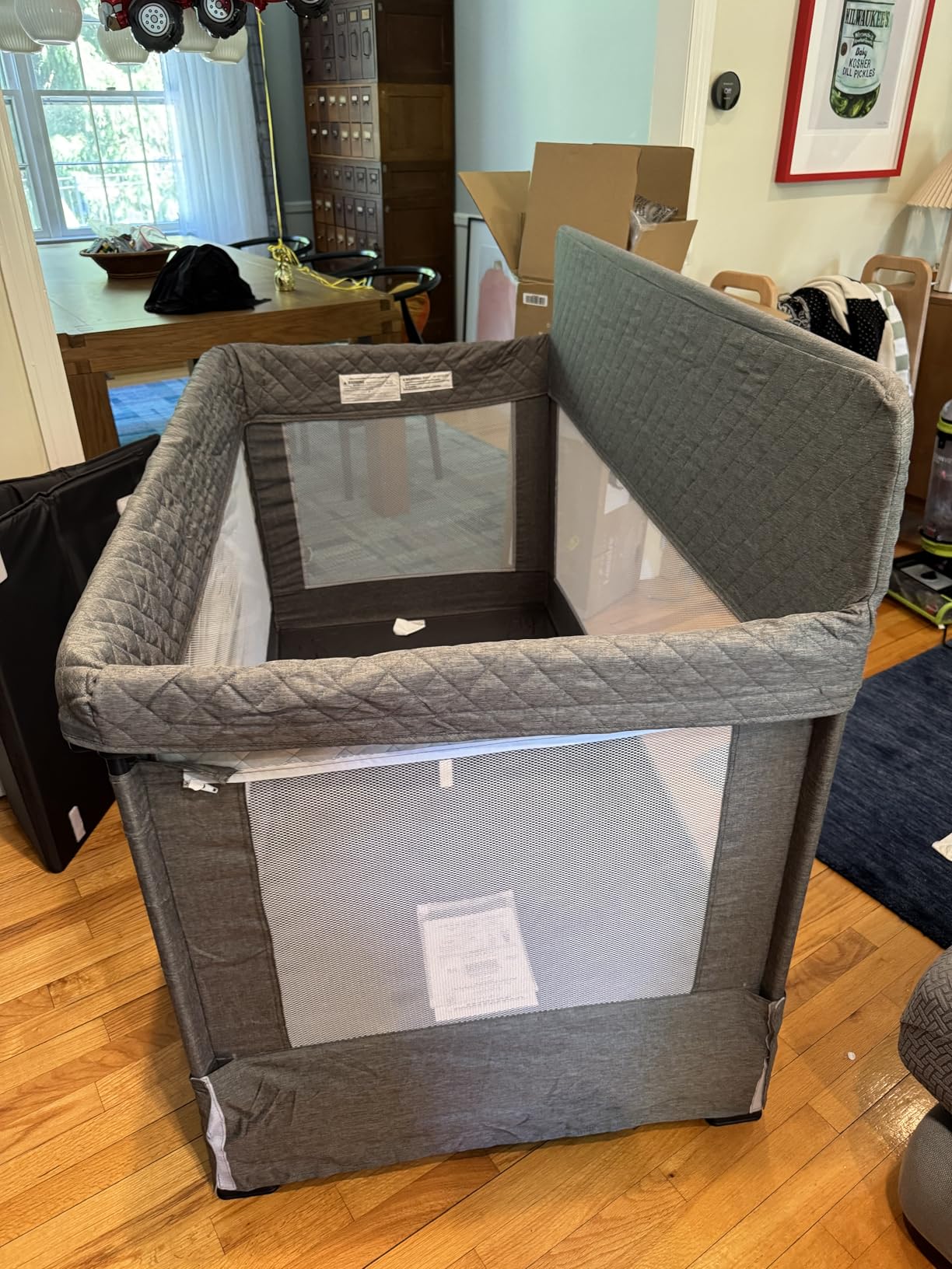 Baby Delight Lunaire Full Size Crib | Breathable Mesh Baby Crib | Tool-Free Assembly Baby Bed | Charcoal Tweed customer photo 2