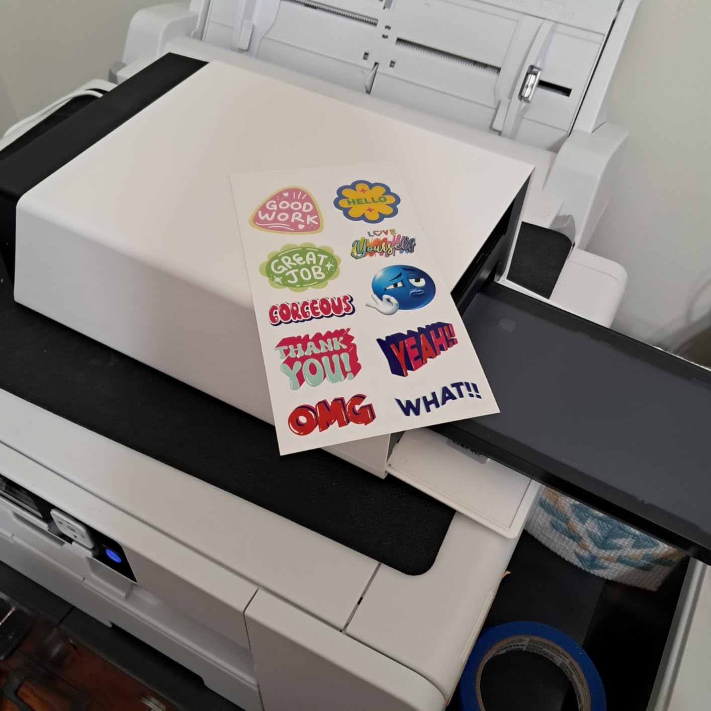 PixCut S1 Color Sticker Printer & Cutting Machine - All-in-One Sticker Maker for DIY Crafts, Custom Labels & Gifts. Thermal Dye-Sublimation Photo Printer, 300 DPI, Precise AI Auto-Cutting customer photo 2