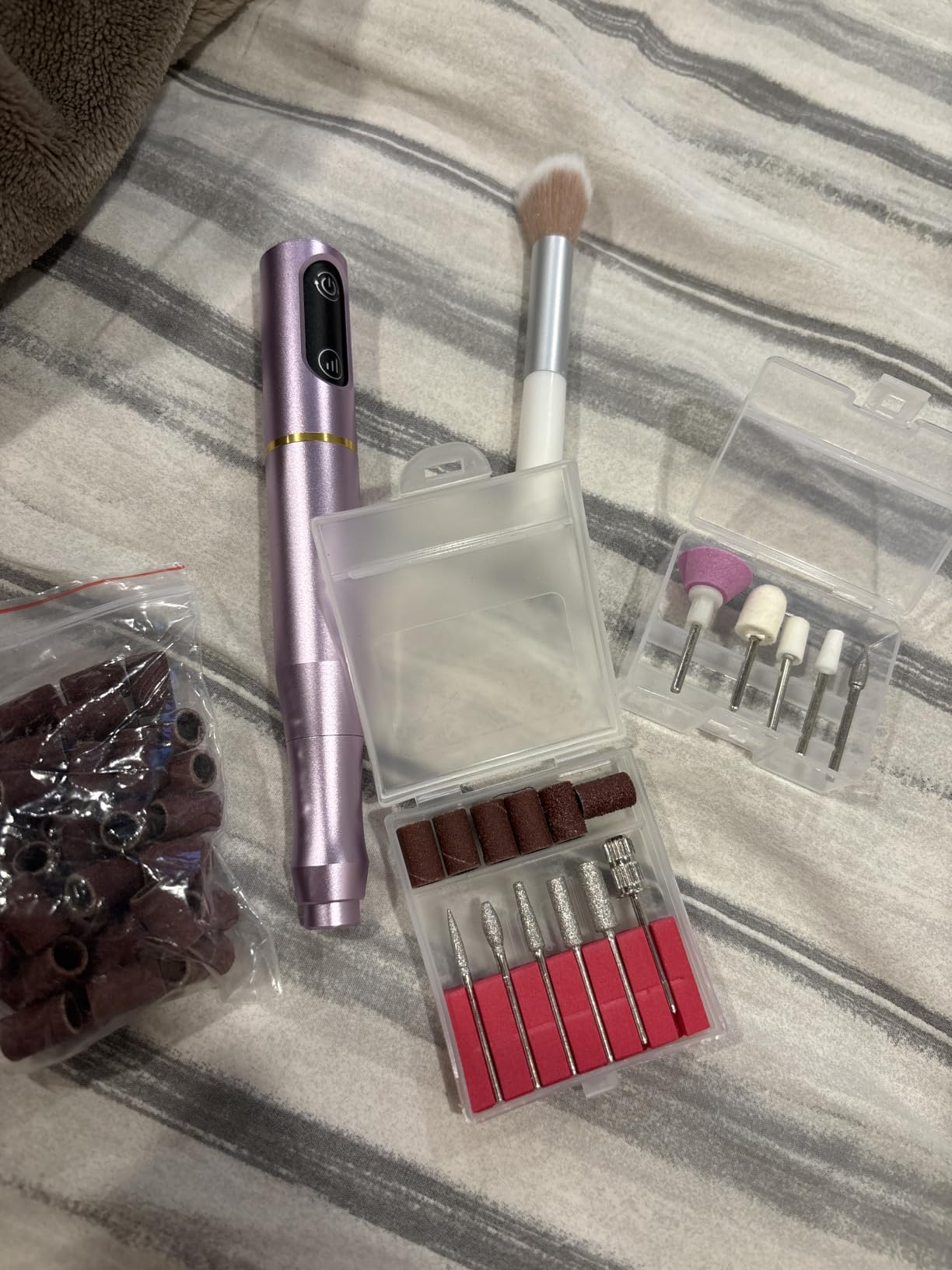 TUOBEO Cordless Nail Drill Electric Nail File Kit, Rechargeable Efile Set with 11 Bits customer photo 1