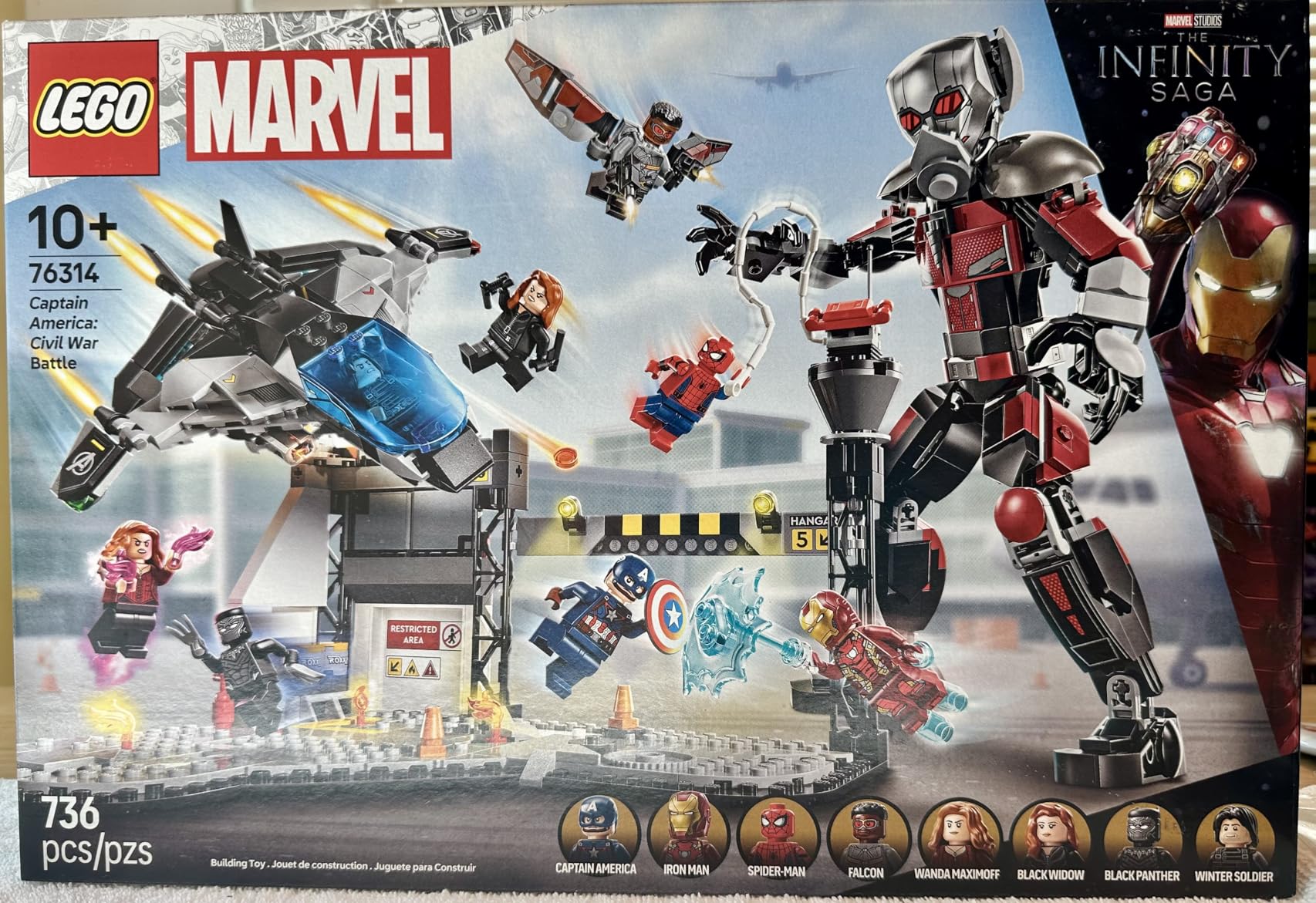 LEGO Marvel Captain America Civil War Action Battle Building Toy Set - Marvel Superhero Toy for Kids, Boys and Girls, Ages 10+ - with 8 Minifigures and Giant Ant Man - Gift Idea for Birthday - 76314 customer photo 1