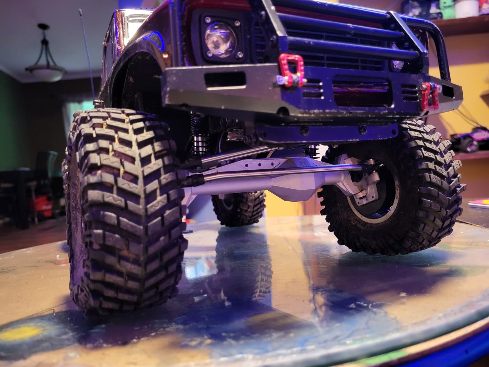 MEUS RACING Capra 1.9 Portal Axles Kit with Isokinetic 3-Section CVDs and Ackerman Steering Structure for Axial Capra 1.9 4X4 and DIY SCX10 SCX10 II Upgrades Parts (Black - 4WS) customer photo 2