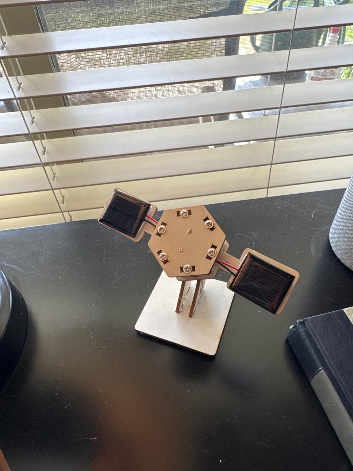 DIY Rotating Solar Satellite - 3D Wooden Puzzle Building Toy.STEM Educational Science Craft Model Kit for Kids.Creative Artificial Satellite Space Model. customer photo 2