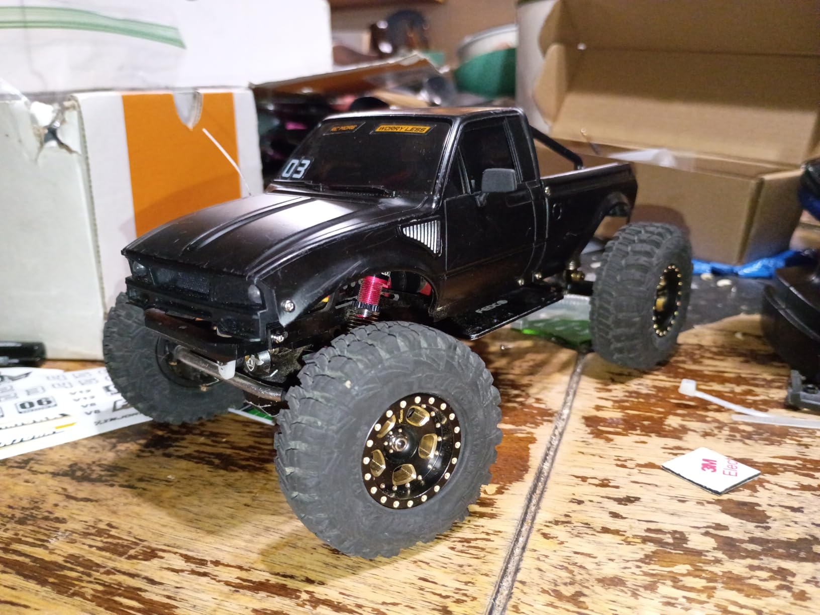 INJORA IR60-24 Pickup Hard Body Shell with Bed Rack for 1/24 RC Crawler Axial SCX24 C10 Bronco Wrangler Base Camp 4Runner(Black) customer photo 2