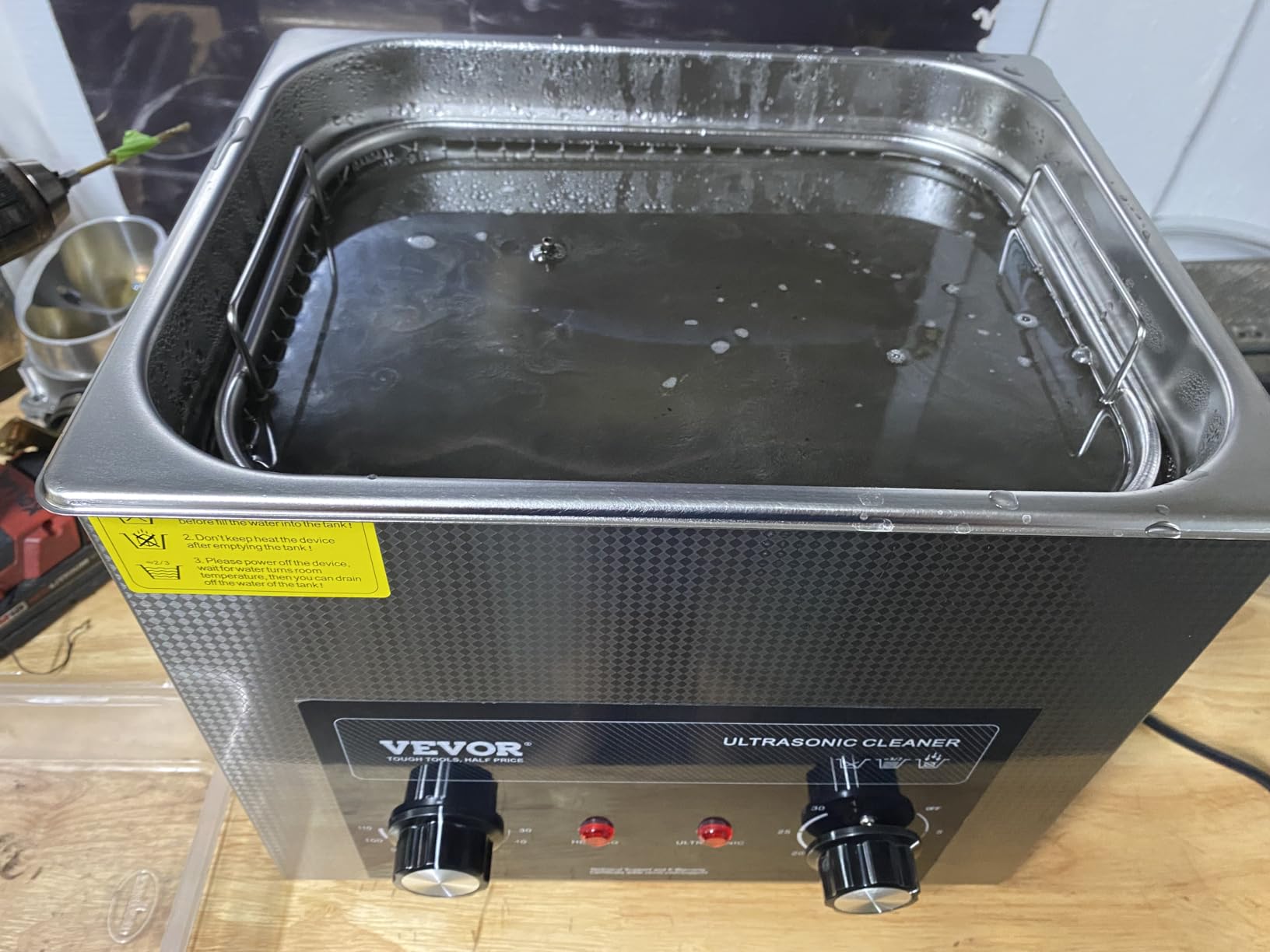 VEVOR 6L Sonic Cleaner with Heater Timer & Basket, Professional Digital Sonic Cavitation Machine, 180W Cleaning Machine for Watch Instruments, Glasses, Coin, Metal Parts, Tool customer photo 2