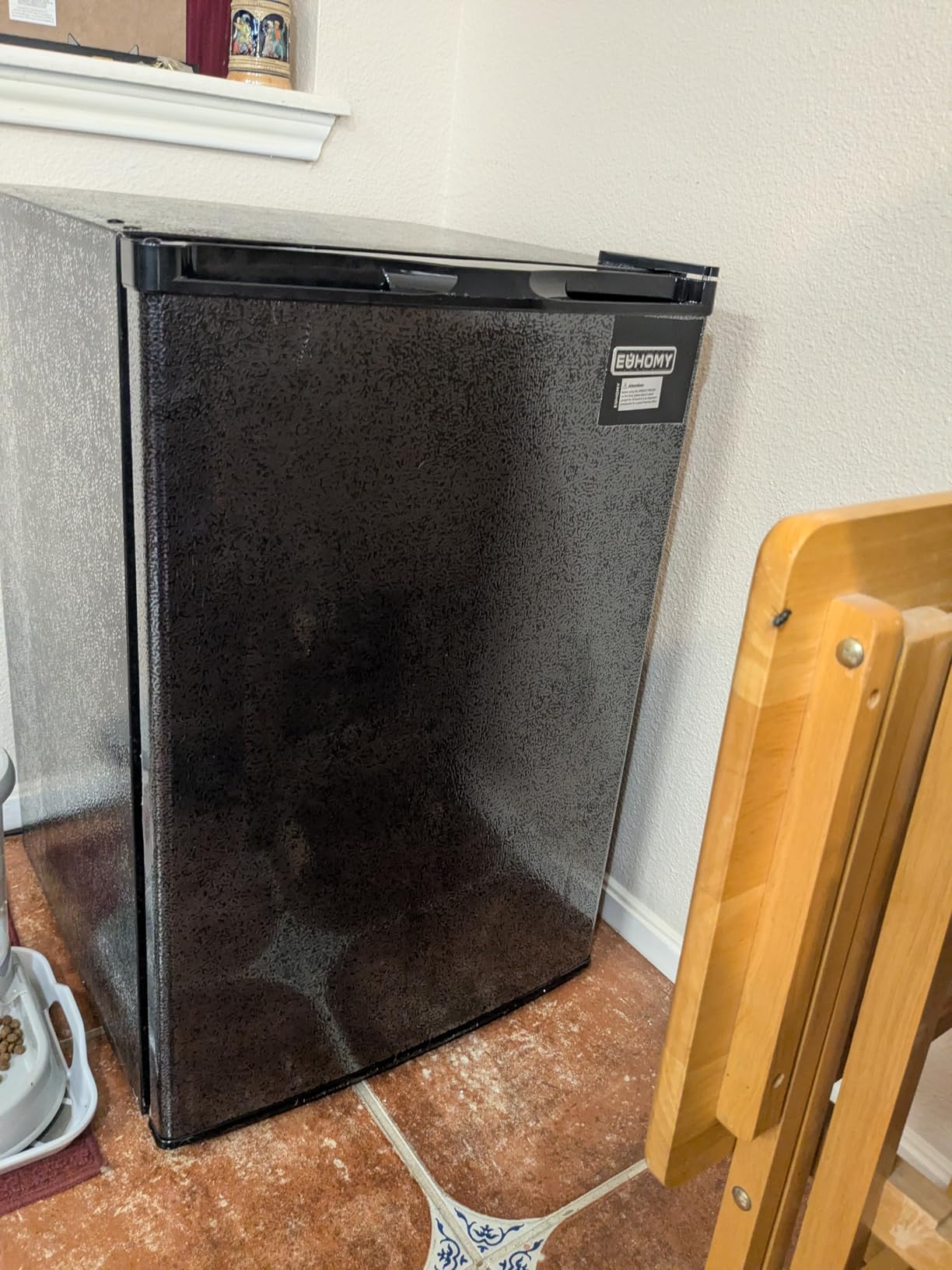 EUHOMY Upright freezer, 3.0 Cubic Feet, Single Door Compact Mini Freezer with Reversible Door, Small freezer for Home/Dorms/Apartment/Office, Black customer photo 1