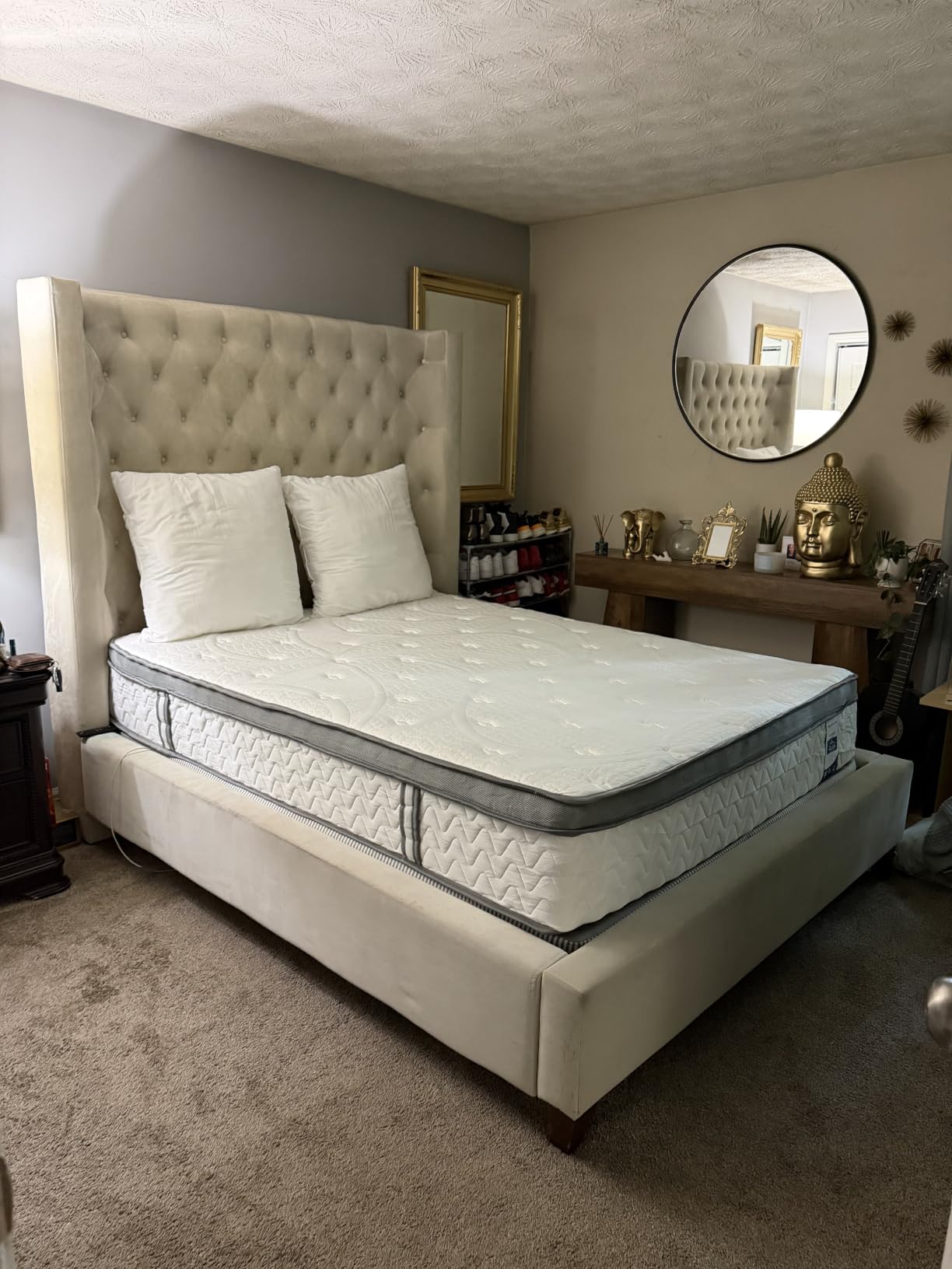 SLEEP100 Queen Mattress 12 Inch, 5-Zone Deep Sleep Firm Mattress with Extra Lumbar & Shoulder Support, Hotel Collection Hybrid Mattresses Pain Relief - Fiberglass Free - No Odor - 365 Night Trial customer photo 1