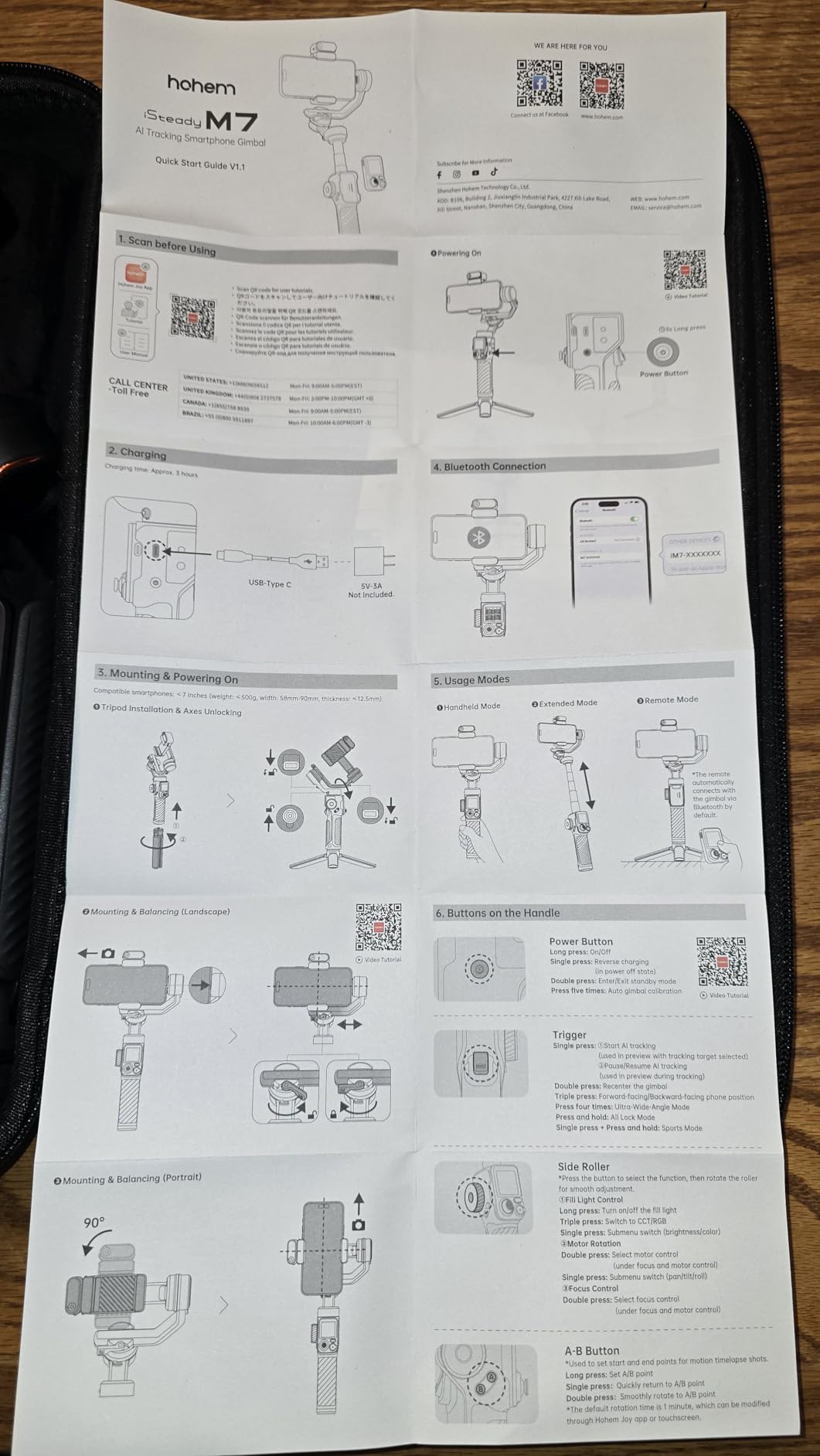 Hohem iSteady M7 Gimbal Stabilizer for Smartphone, Magnetic AI Tracker Fill Light, Detachable Touchscreen Remote Controller, Built-in Extension Rod, 500g Payload Gimbal Stabilizer for iPhone Android customer photo 2