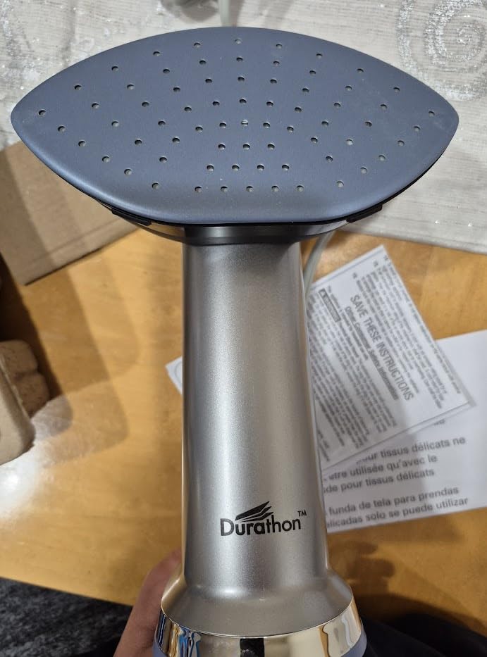 Hamilton Beach Durathon 3-in-1 Travel Steamer for Clothes & Steam Iron, 45 Second Heat-Up with 1700 Watts, 300ml Removable Water Tank, 27 Minutes of Steam, Auto Shutoff, Gray & Blue, 11559 customer photo 2