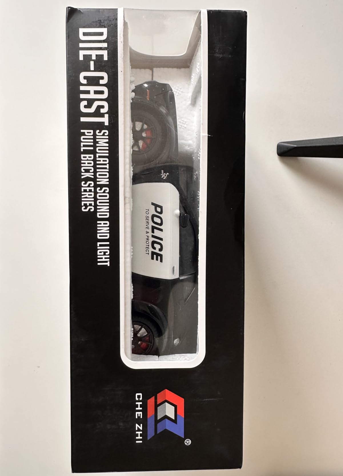 Police Car Model for Collectible 1:24 Dodge Challenger SRT Hellcat Toy, Diecast Vehicle Toy with Lights and Sounds,Pull Back Decoration Model Car Toy for Adults Kids Birthday Gifts customer photo 1