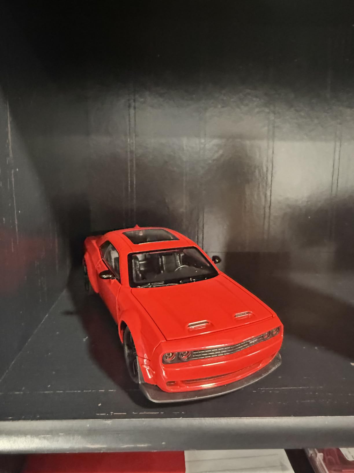 Police Car Model for Collectible 1:24 Dodge Challenger SRT Hellcat Toy, Diecast Vehicle Toy with Lights and Sounds,Pull Back Decoration Model Car Toy for Adults Kids Birthday Gifts customer photo 2