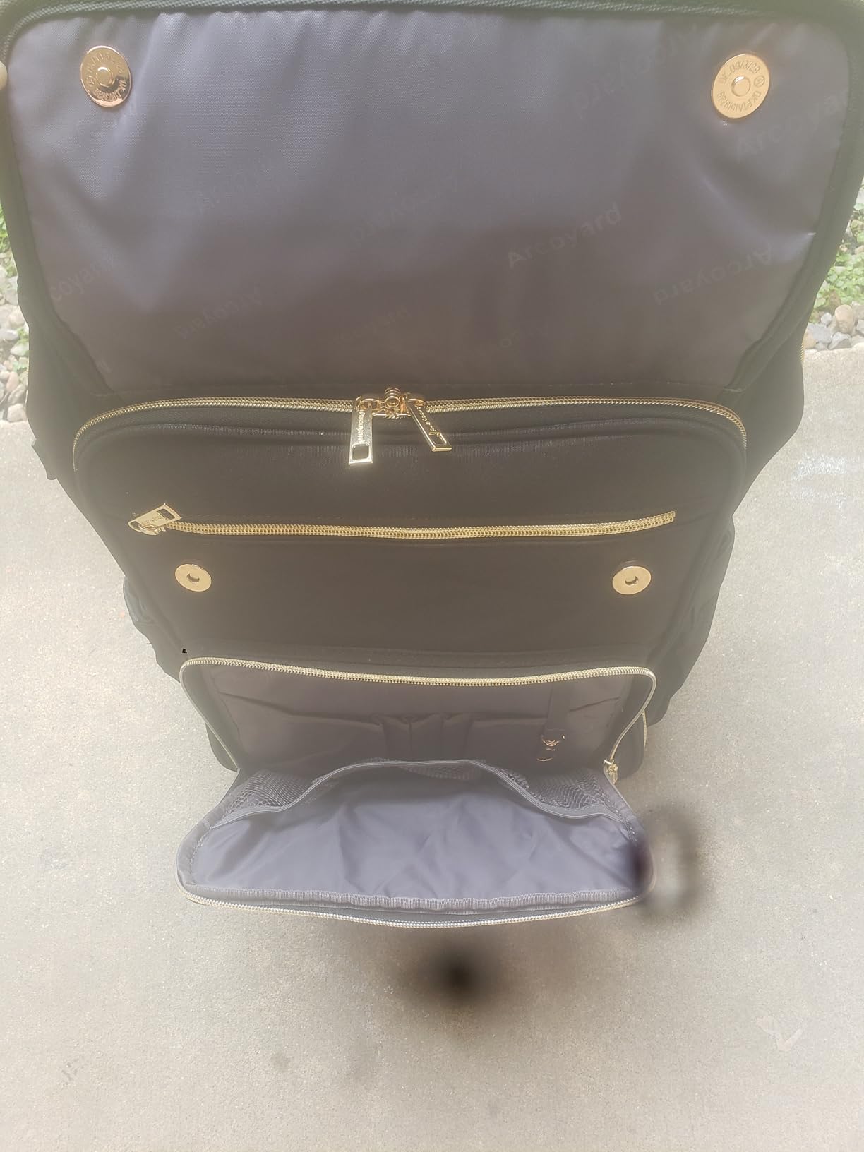 Arcoyard Rolling Backpack for Women, Travel Rolling Laptop Backpack with Wheels, Flip-Top Design customer photo 2