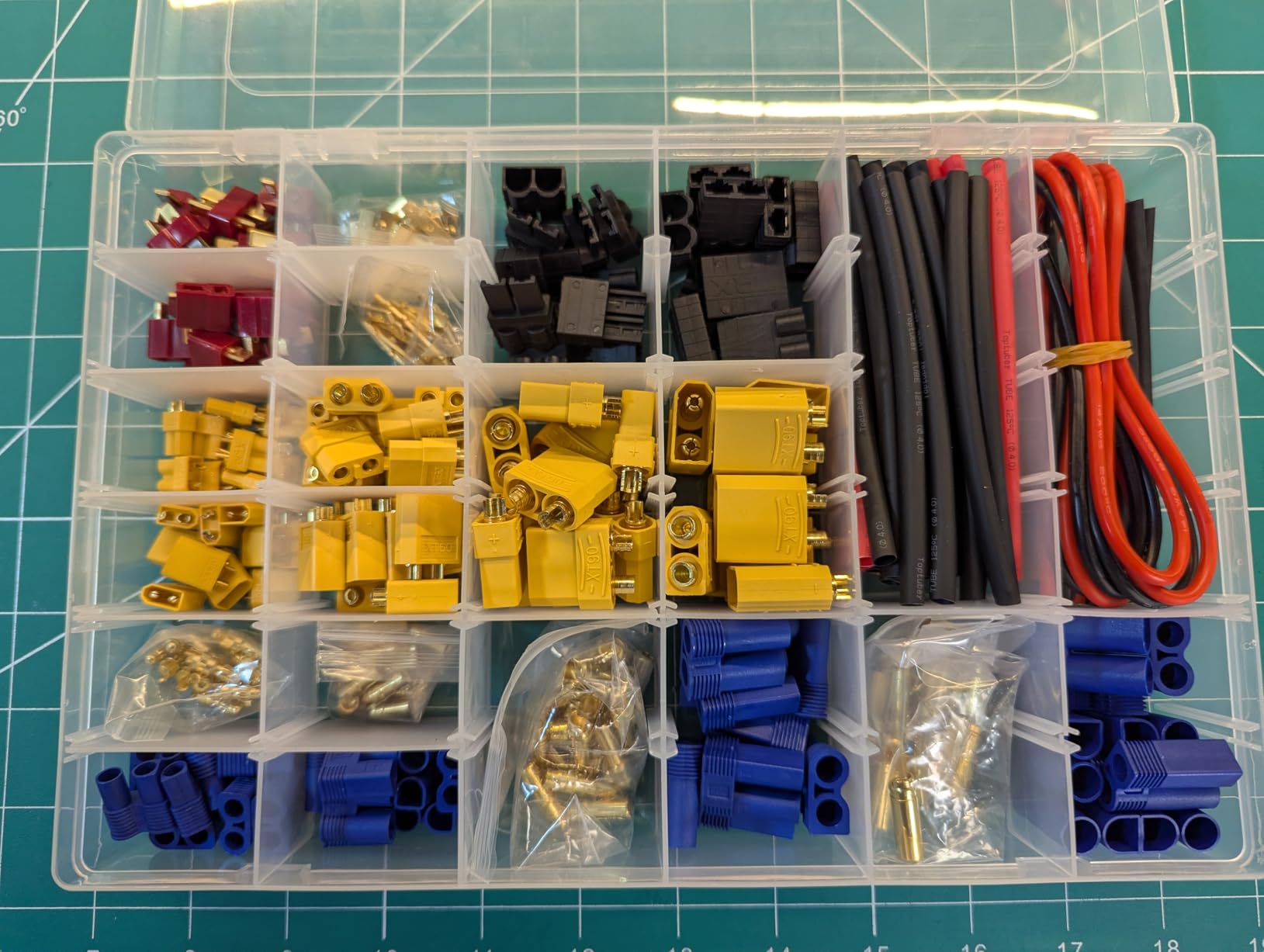 183 Pcs MADCATZ T-Plug, EC3/EC5, XT30/60/90 Male & Female Connector Adapters with 14awg Silicone Wire and Heat Shrink Tubing for RC ESC Lipo Battery Motor Accessories customer photo 1