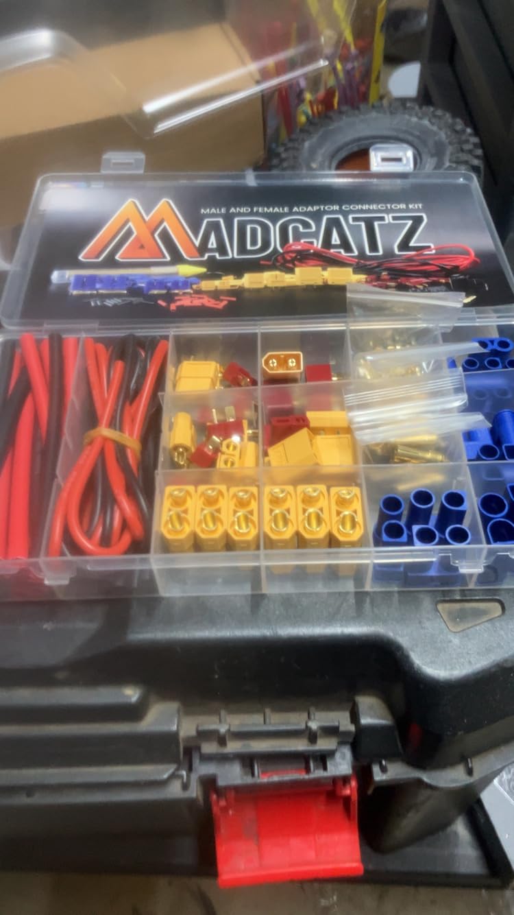 183 Pcs MADCATZ T-Plug, EC3/EC5, XT30/60/90 Male & Female Connector Adapters with 14awg Silicone Wire and Heat Shrink Tubing for RC ESC Lipo Battery Motor Accessories customer photo 2