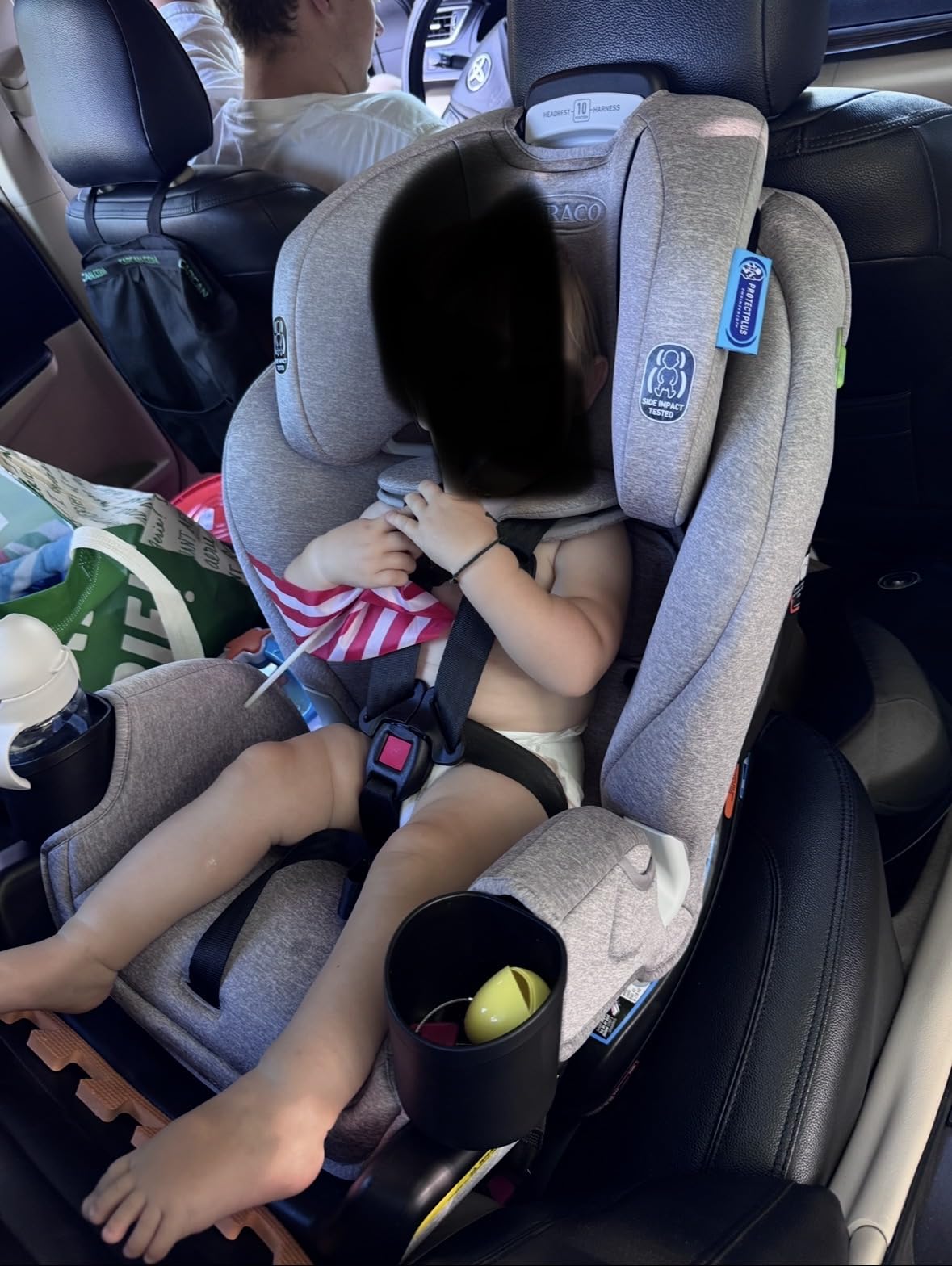 Graco Extend2Fit 3-in-1 Convertible Car Seat, 3 Modes - Rear Facing, Forward Facing Baby Car Seat and Highback Booster Seat, Adjustable Extension Panel for Extra Legroom, Ashten customer photo 2