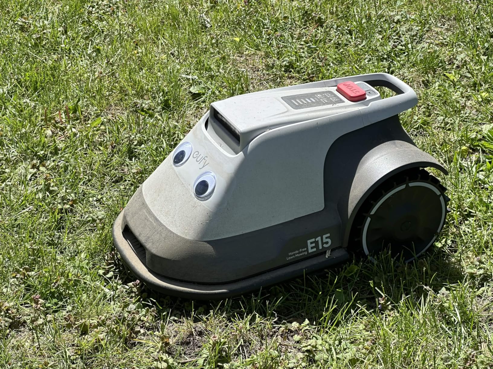 eufy Robot Lawn Mower E15, Auto Mapping, Pure Vision Navigation, Wire Free RTK Free, Multi-Zone Management, AI 3D Obstacle Avoidance, GPS Anti-Theft, 0.2 Acres, 18 Slope, App Control customer photo 1