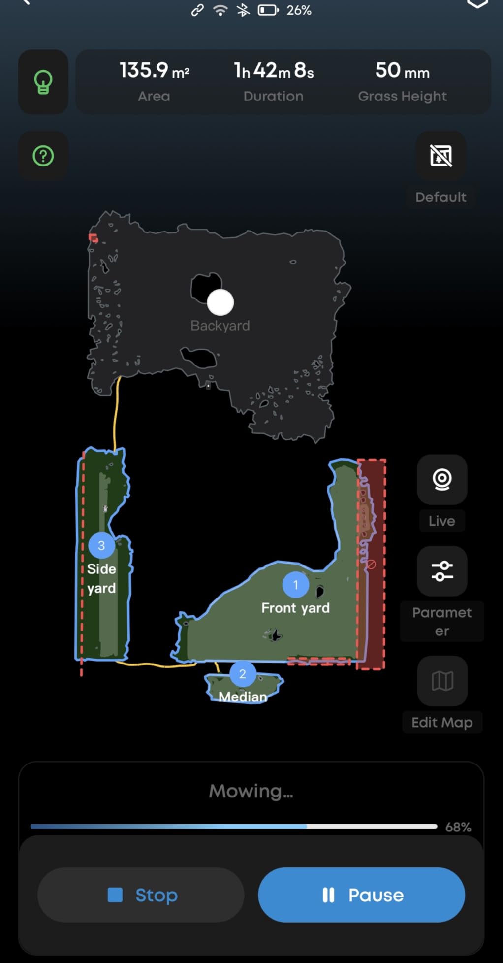 eufy Robot Lawn Mower E15, Auto Mapping, Pure Vision Navigation, Wire Free RTK Free, Multi-Zone Management, AI 3D Obstacle Avoidance, GPS Anti-Theft, 0.2 Acres, 18 Slope, App Control customer photo 2