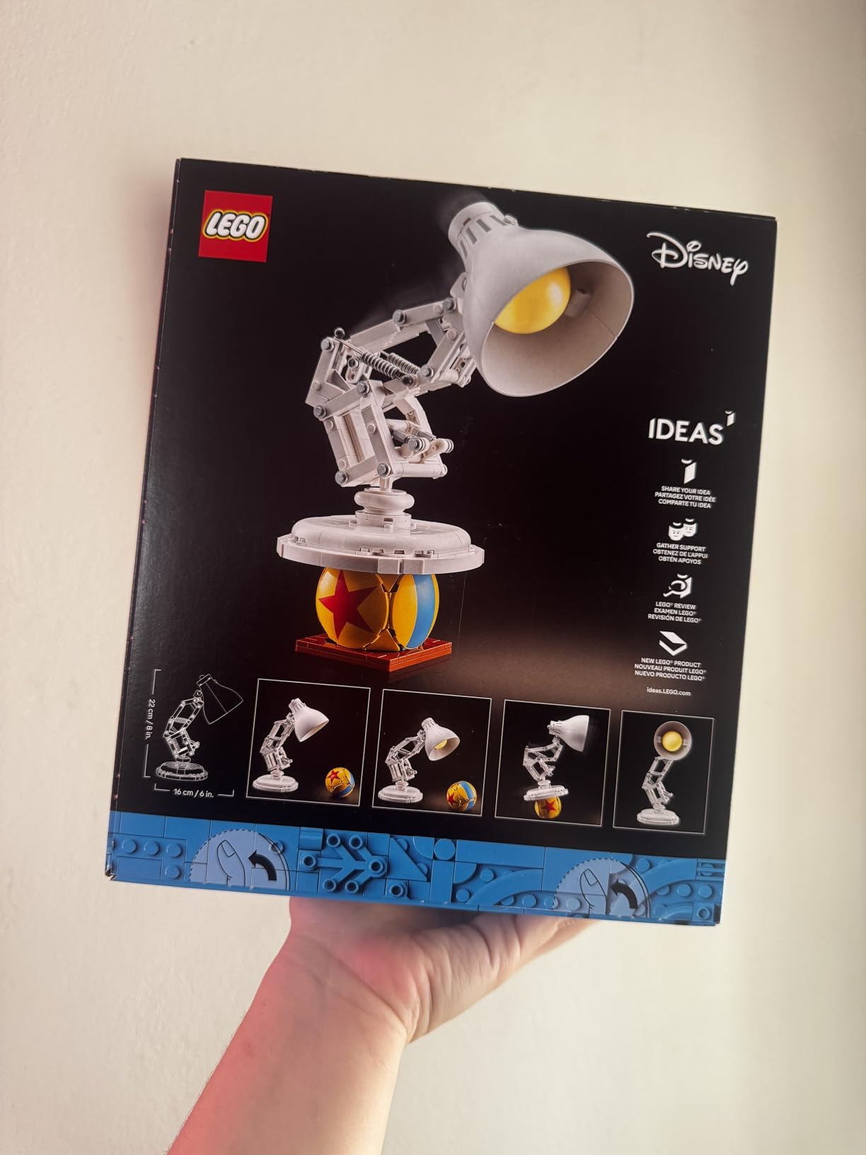 LEGO Ideas Disney Pixar Luxo Jr. - Room Decor and Building Set for Adults - Office and Desk Decor for Women and Men, Ages 18+ - Brick-Built Lamp DIY Kit - Collectible Gift Idea for Movie Fans - 21357 customer photo 2