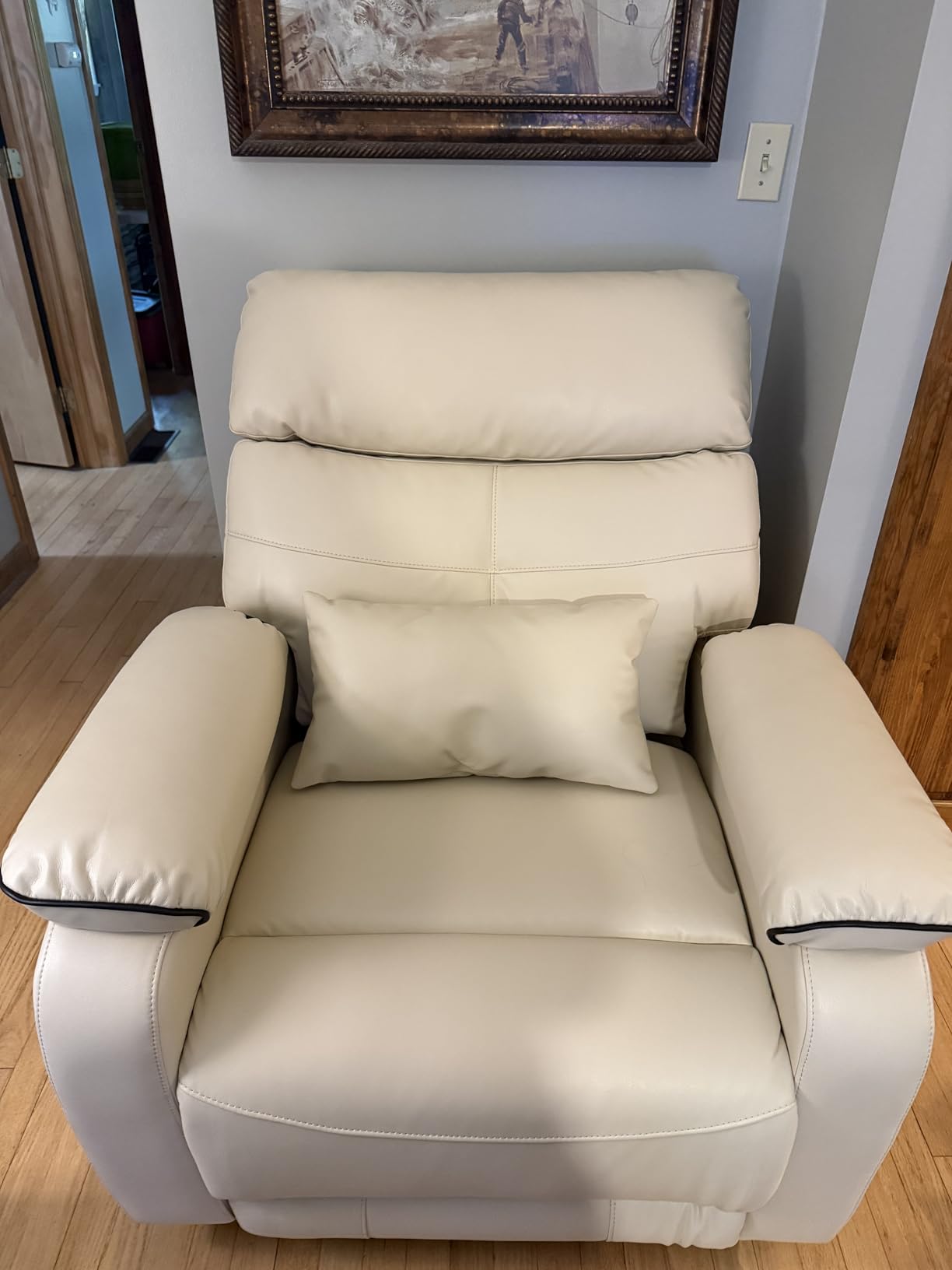 Dual Motor Power Lift Recliner Chair for Adult & Elderly, Infinite Position Lay Flat Lift Chair with Heat & Massage, Cup Holder, Lumbar Pillow, Wireless Charger, USB Ports, Leather (Brown) customer photo 2