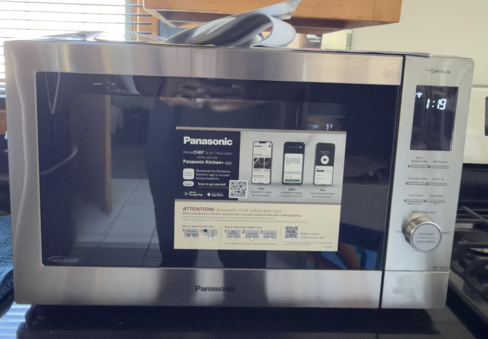 Panasonic HomeChef 4-in-1 Countertop Microwave Air Fryer Combo, Time-Saving 20 Presets + App-Linked Recipes, 1000W 1.2 cu ft Inverter Multi Oven & Convection Tech, NN-CV87QS Stainless Steel customer photo 1