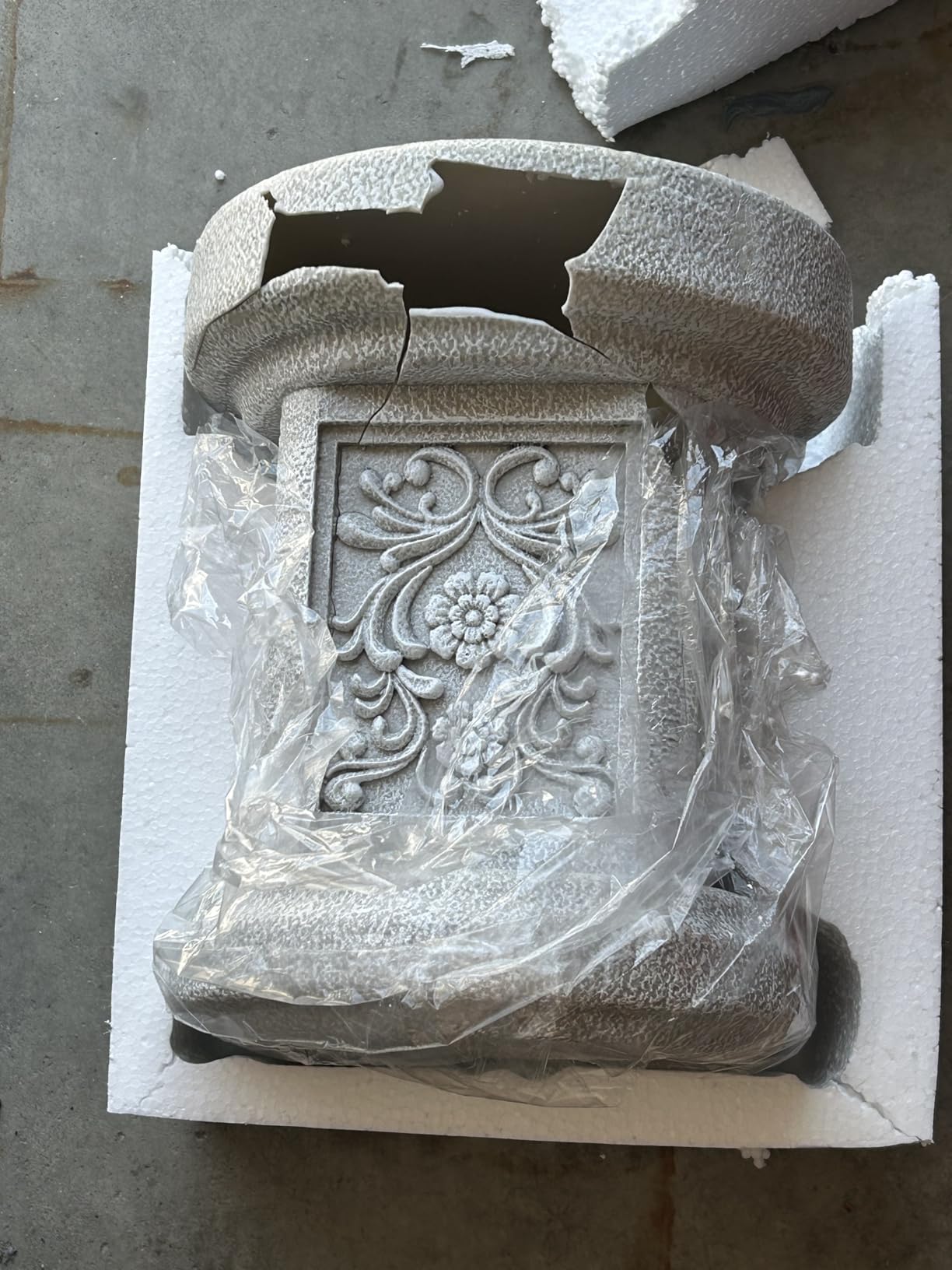 Classic Statuary Stand Outdoor Pedestal Sculpture Decor Plinth Base Riser, Garden or Home Resin Statuary Pedestal, 12.6