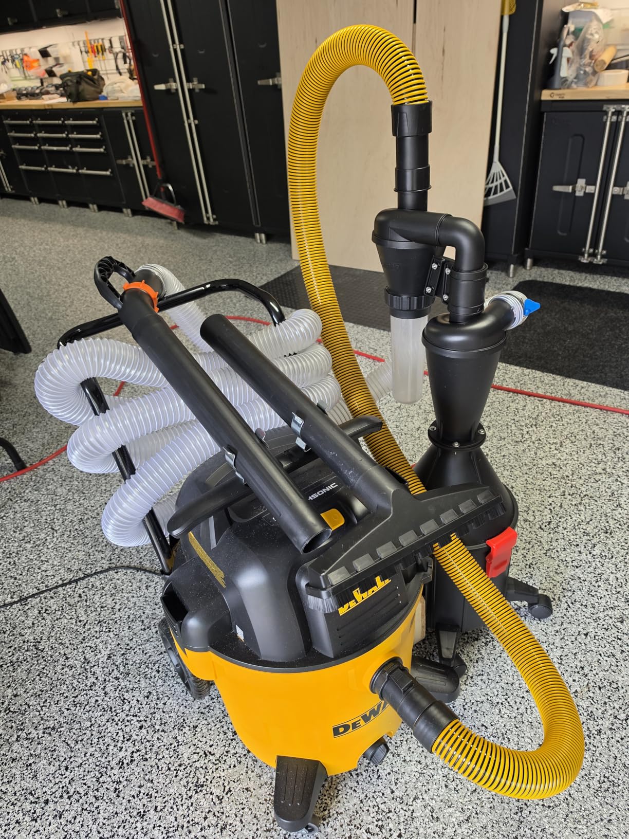 2 in 1 Dust Cyclone Collector Separation Vacuum Cleaner Wall Mounted Wheeled Modes Dust Collector customer photo 1