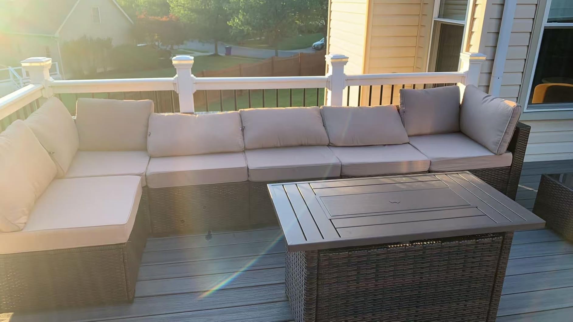 Aoxun 8 Piece Patio Furniture Set with 44