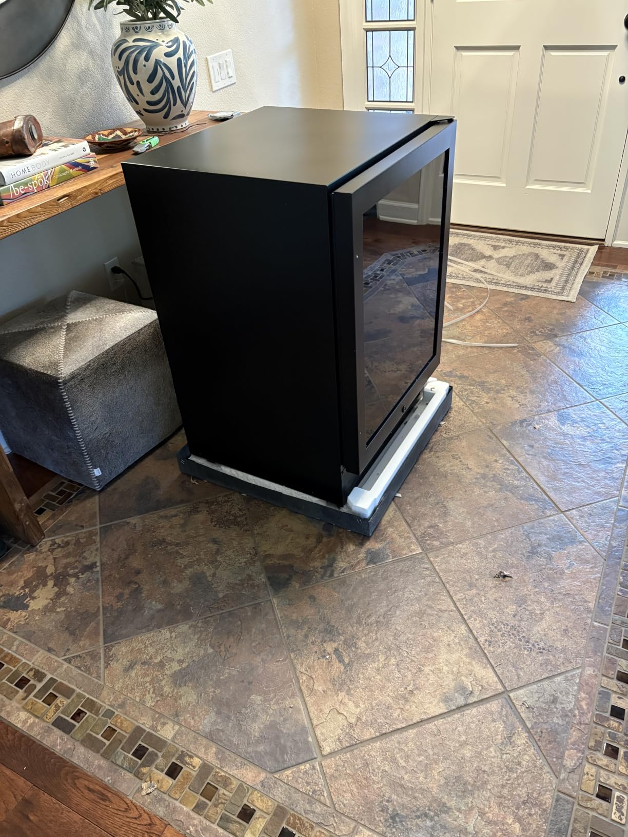 24 Inch Outdoor Refrigerator for Patio with Wheels-Under Counter Dual Drawer Beverage fridge with Stainless Steel Door, Built-In/Freestanding Drink Cooler for Outdoor/Indoor, Weatherproof, Black customer photo 1