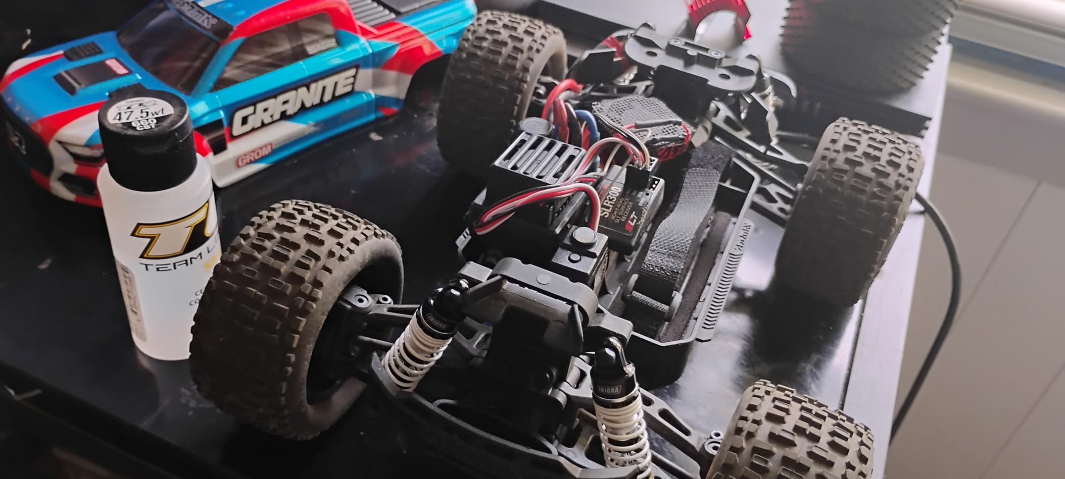 INJORA 59mm Aluminum Oil Shocks for ARRMA MOJAVE TYPHON GRANITE GROM customer photo 2