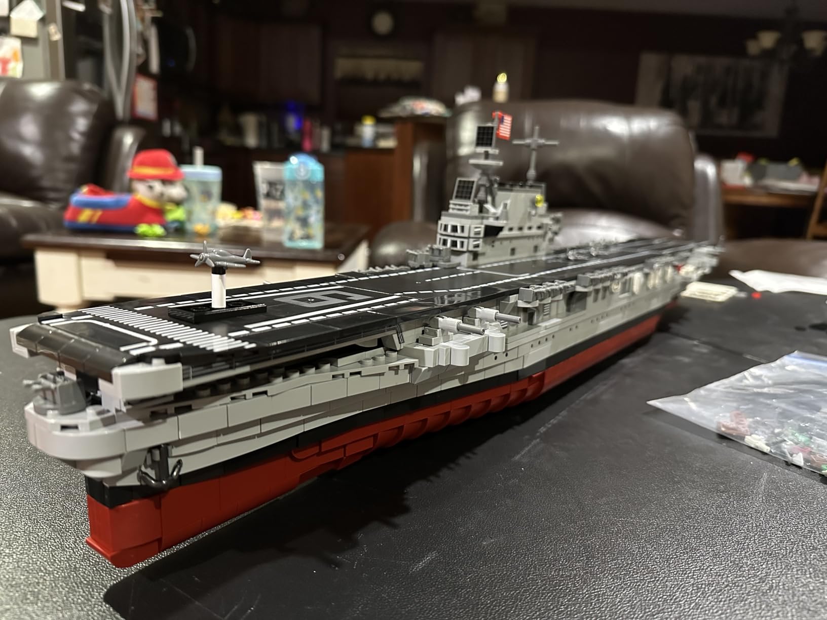 Military Battleship Building Set for Adults Boys 14+, World Class USS CV-6 Enterprise Battleship Collectible Display Model, Large Warship Building Set, Birthday Gifts (1883 Pieces) customer photo 1