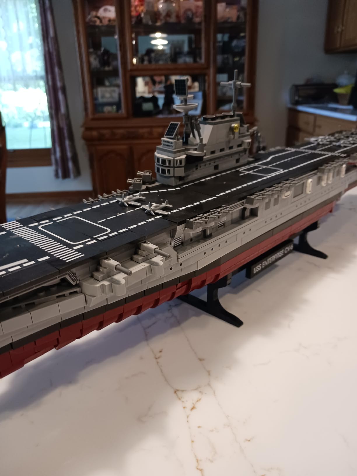 Military Battleship Building Set for Adults Boys 14+, World Class USS CV-6 Enterprise Battleship Collectible Display Model, Large Warship Building Set, Birthday Gifts (1883 Pieces) customer photo 2