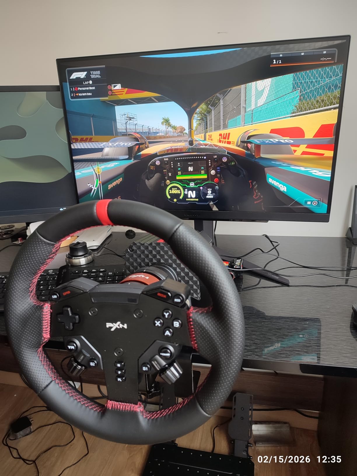 PXN VD6 Bundle: PC Steering Wheel and Pedals - 6 Nm Direct Drive Servo Motor Base, W AS Racing Wheel, Hall Effect 2-Pedal Set, and Table Clamp - Professional Sim Racing Setup for Windows PC (7-11) customer photo 2