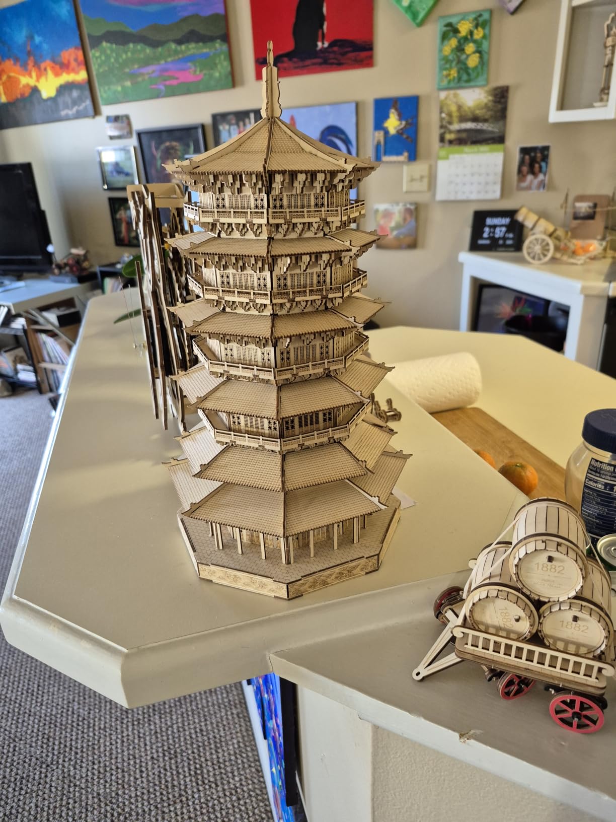 3D Wooden Puzzle & Building Blocks for Adults 14+ - Yueyang Tower Chinese Architecture Model Kit (216 PCS), DIY Craft Gift for Men & Teens, No Glue Needed customer photo 1